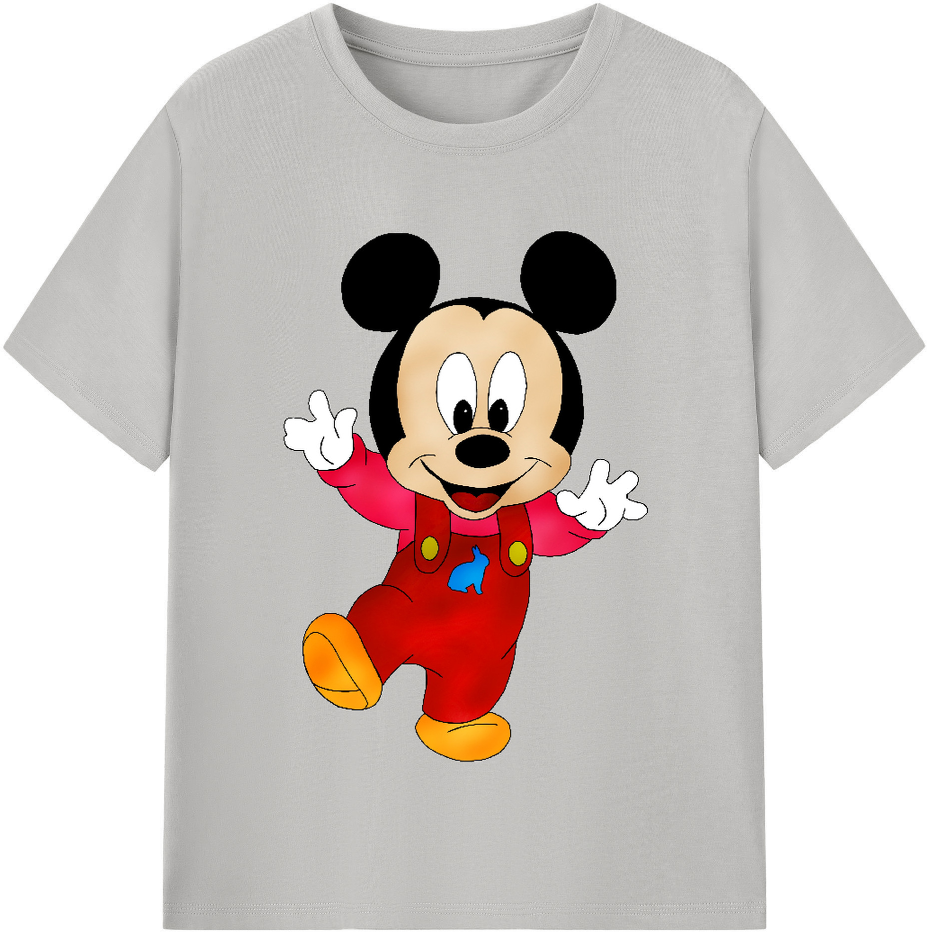 （画像用） ミッキーマウス Mickey Mouse 綿100％半袖Tシャツ（フロントプリント）