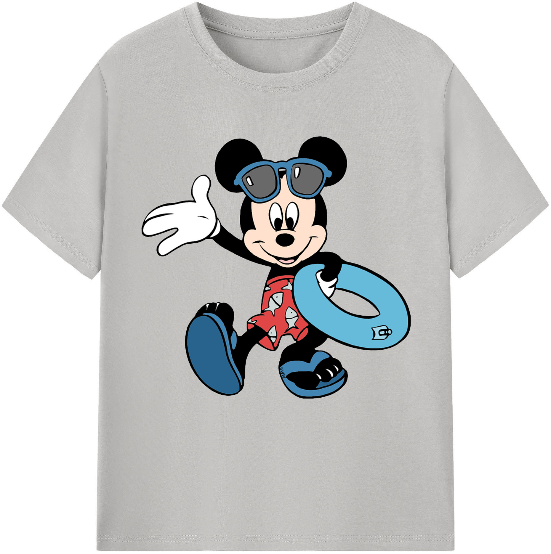 （画像用） ミッキーマウス Mickey Mouse 綿100％半袖Tシャツ（フロントプリント）