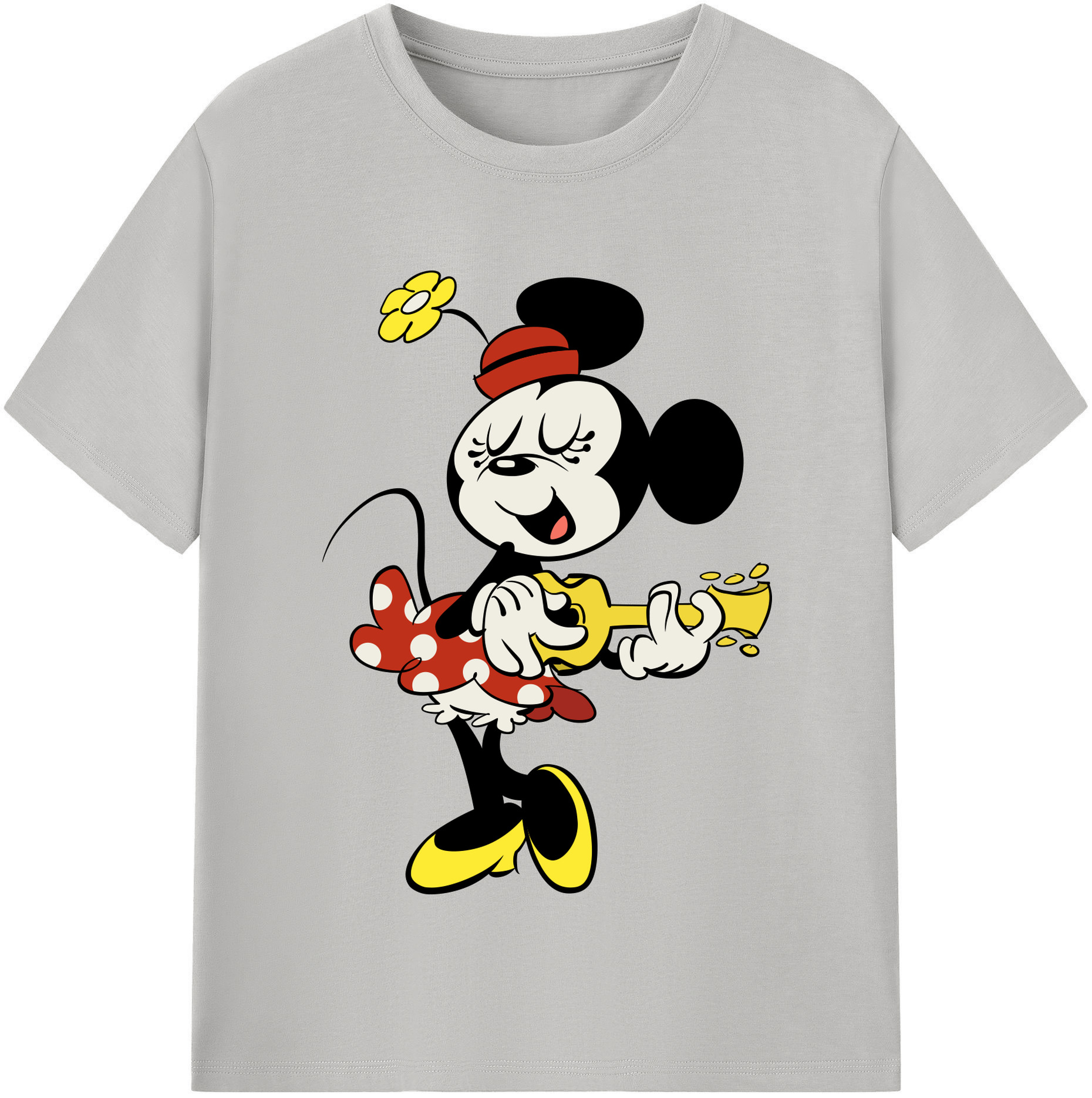 （画像用） ミッキーマウス Mickey Mouse 綿100％半袖Tシャツ（フロントプリント）