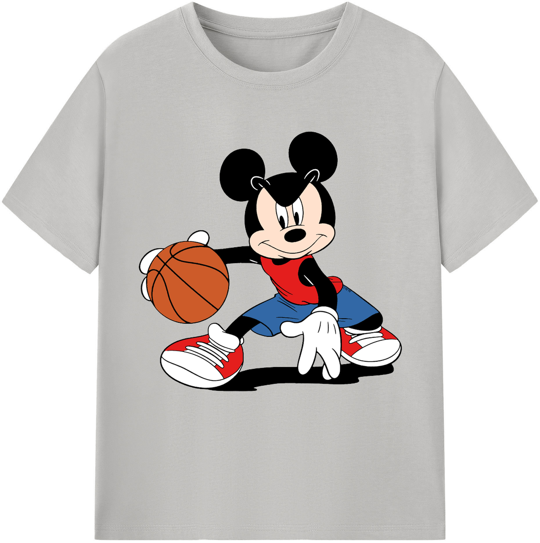 （画像用） ミッキーマウス Mickey Mouse 綿100％半袖Tシャツ（フロントプリント）