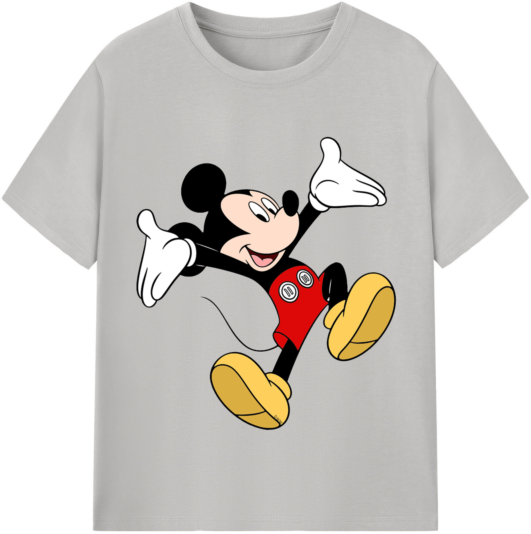 （画像用） ミッキーマウス Mickey Mouse 綿100％半袖Tシャツ（フロントプリント）
