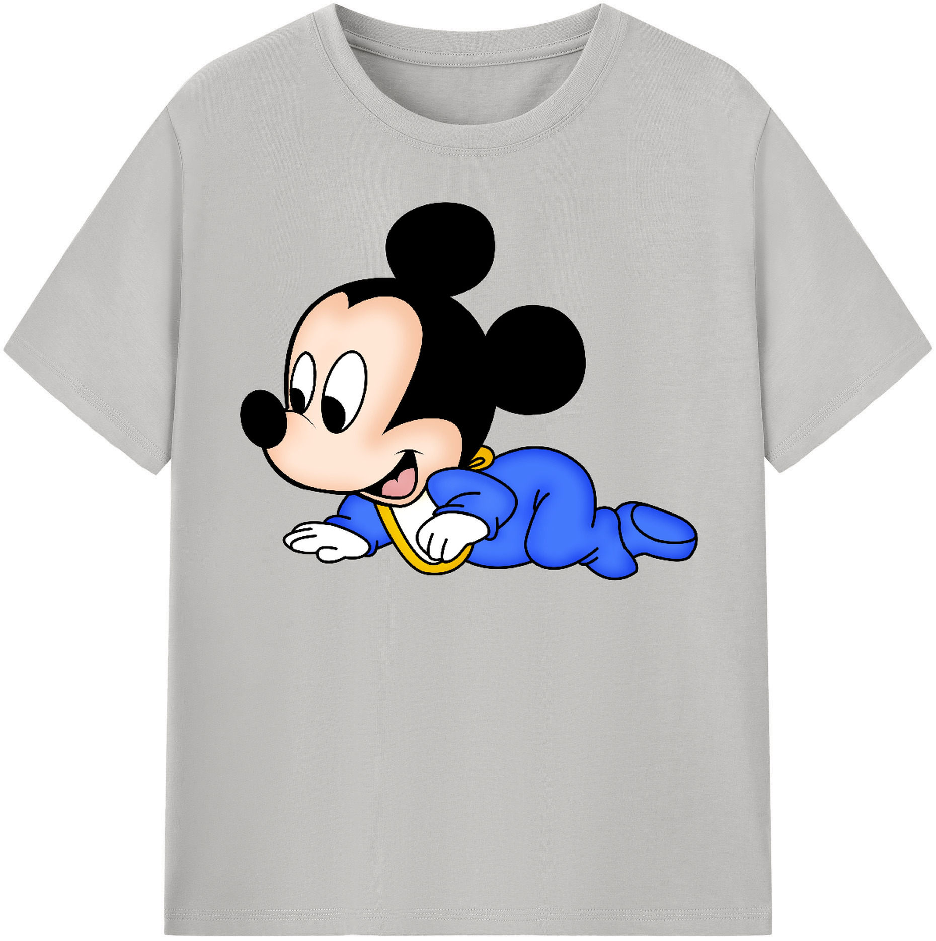 （画像用） ミッキーマウス Mickey Mouse 綿100％半袖Tシャツ（フロントプリント）