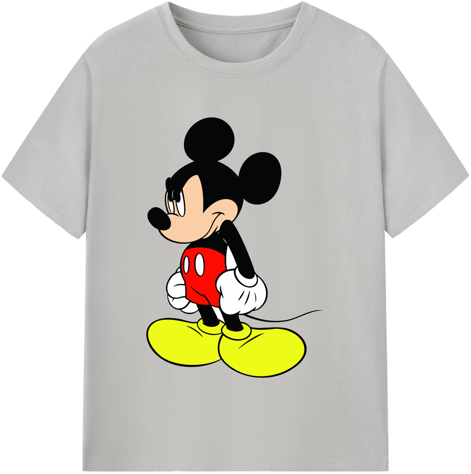 （画像用） ミッキーマウス Mickey Mouse 綿100％半袖Tシャツ（フロントプリント）