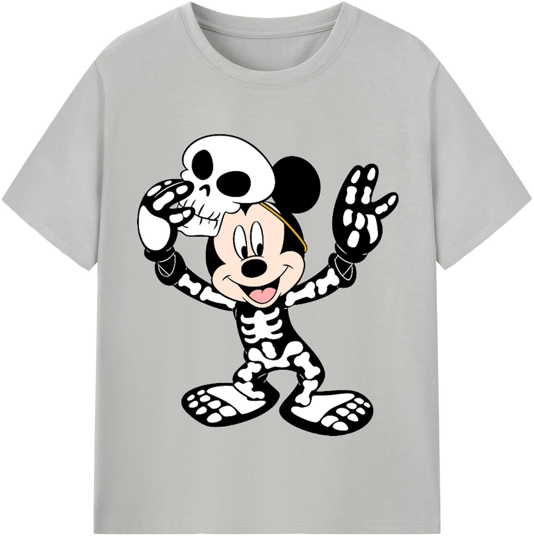 （画像用） ミッキーマウス Mickey Mouse 綿100％半袖Tシャツ（フロントプリント）