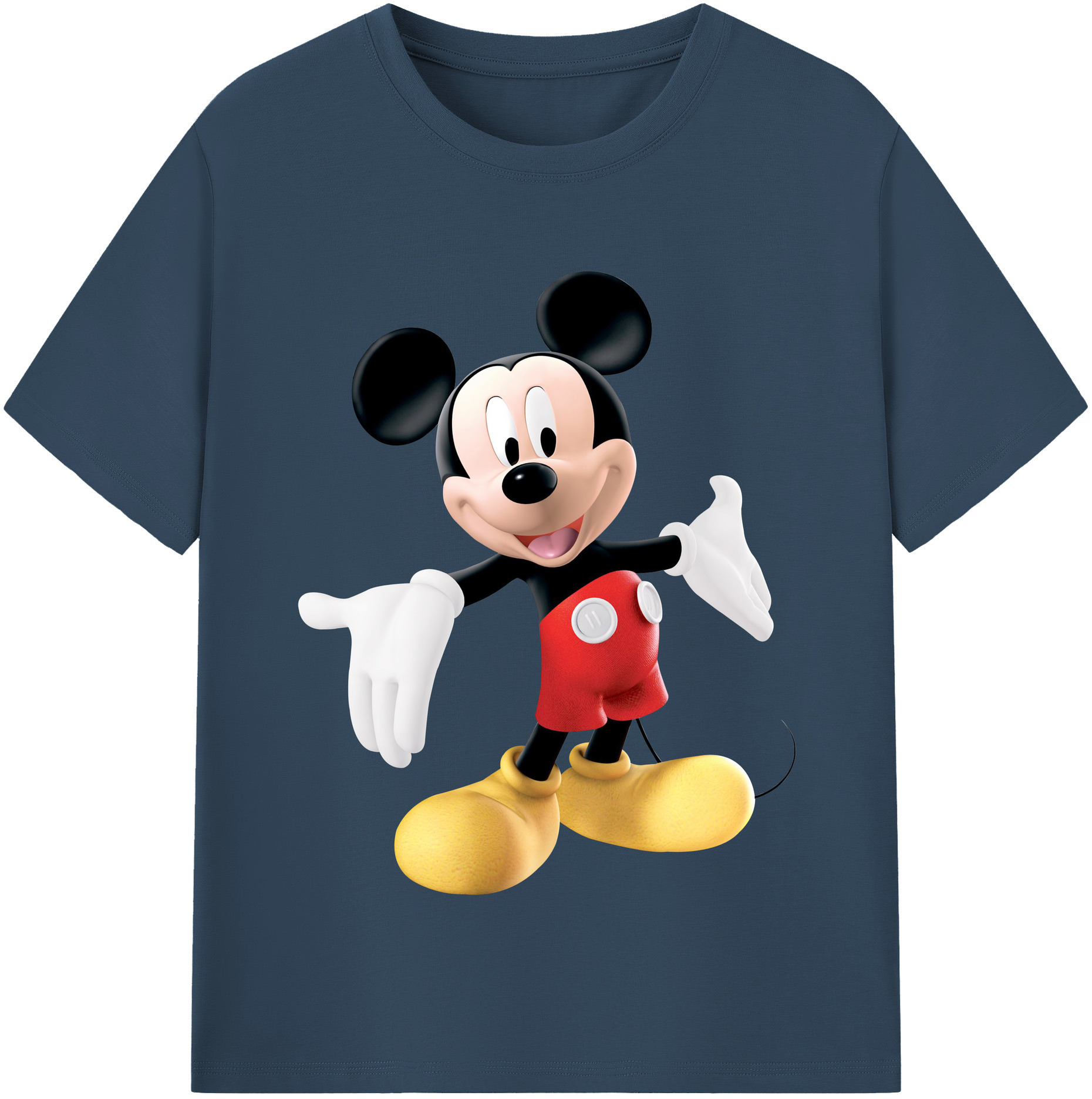 （画像用） ミッキーマウス Mickey Mouse 綿100％半袖Tシャツ（フロントプリント）
