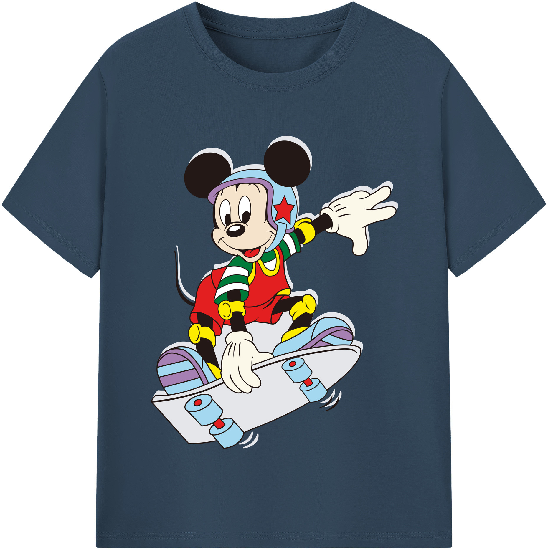（画像用） ミッキーマウス Mickey Mouse 綿100％半袖Tシャツ（フロントプリント）