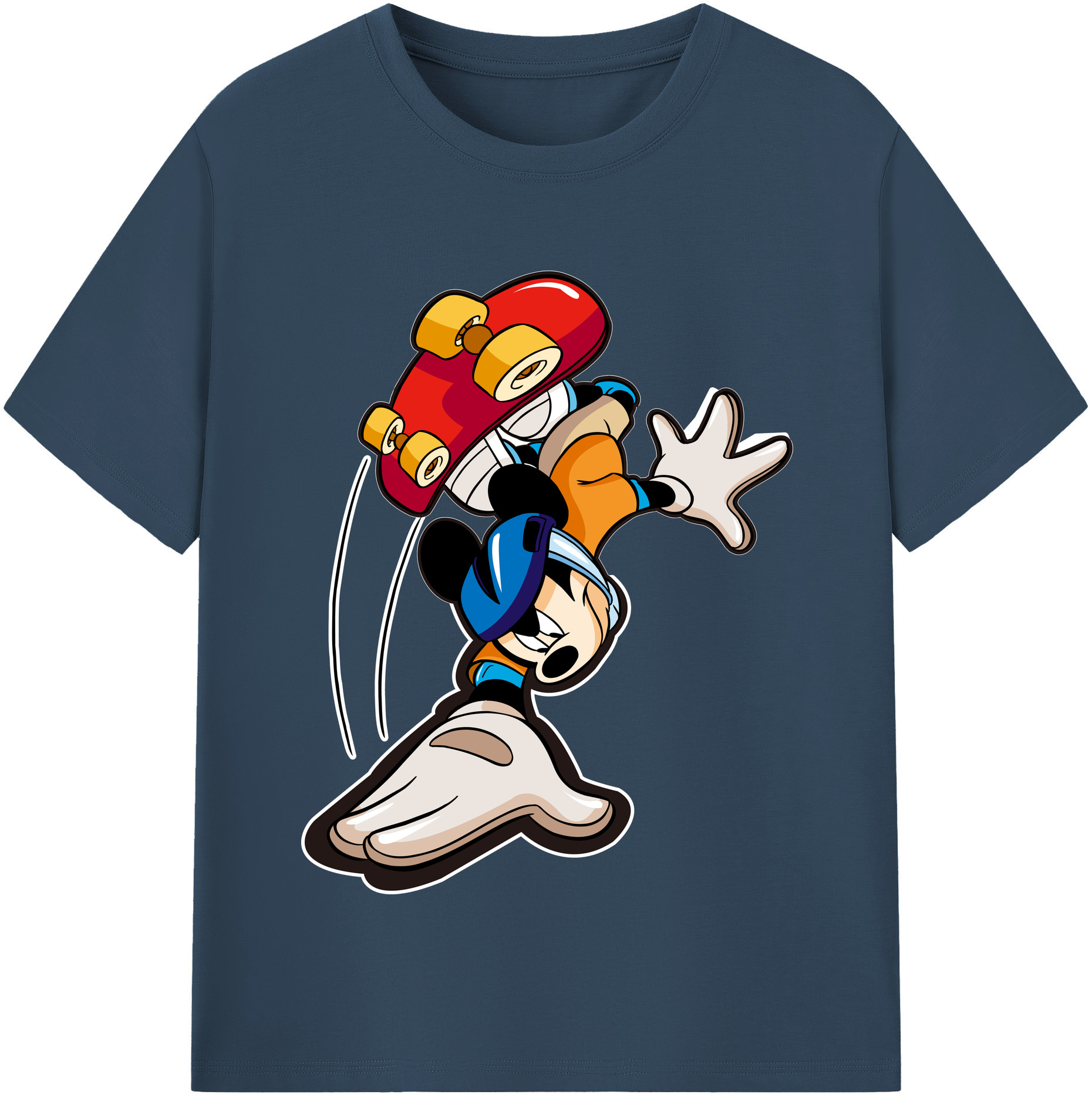 （画像用） ミッキーマウス Mickey Mouse 綿100％半袖Tシャツ（フロントプリント）