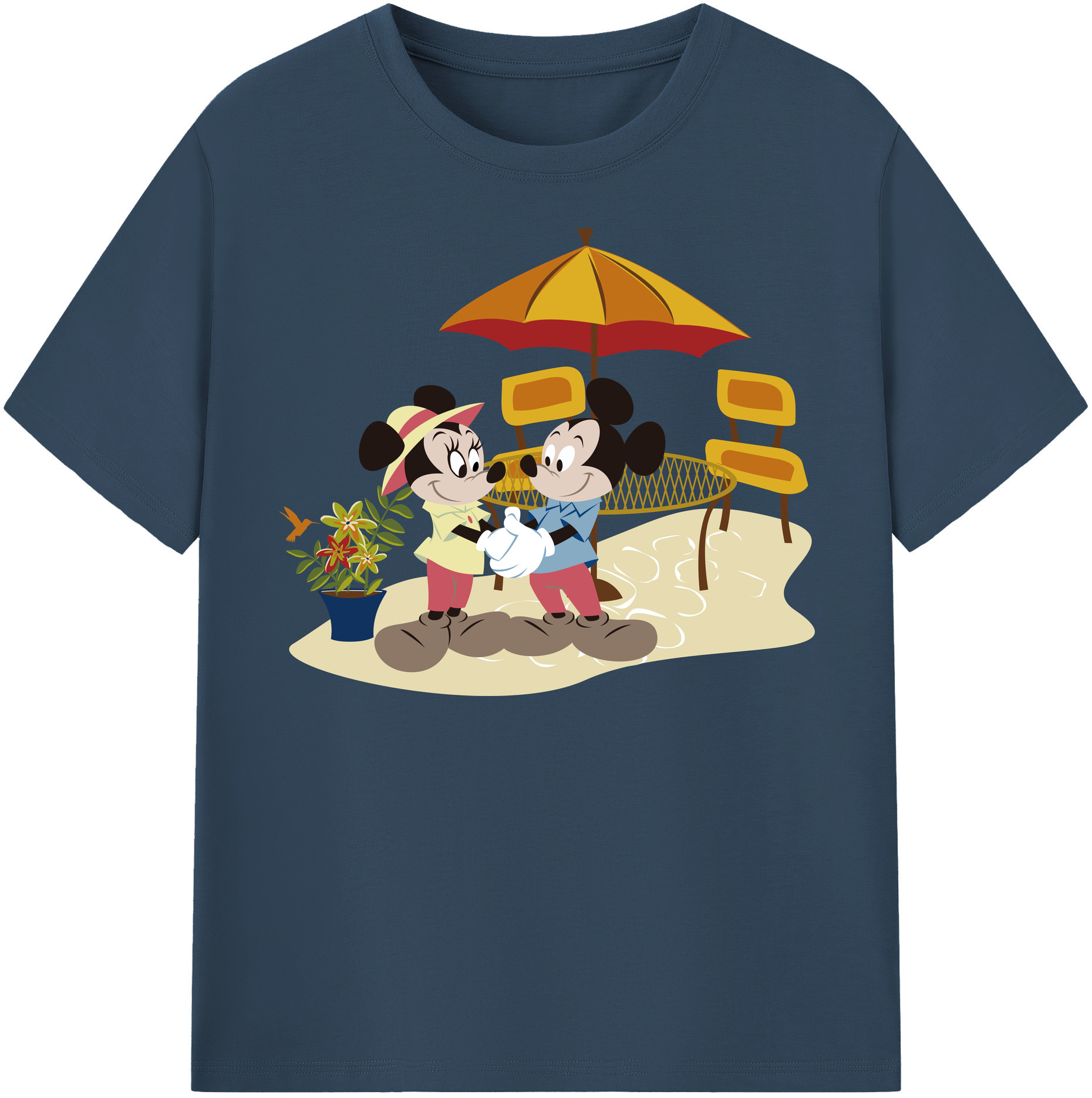 （画像用） ミッキーマウス Mickey Mouse 綿100％半袖Tシャツ（フロントプリント）