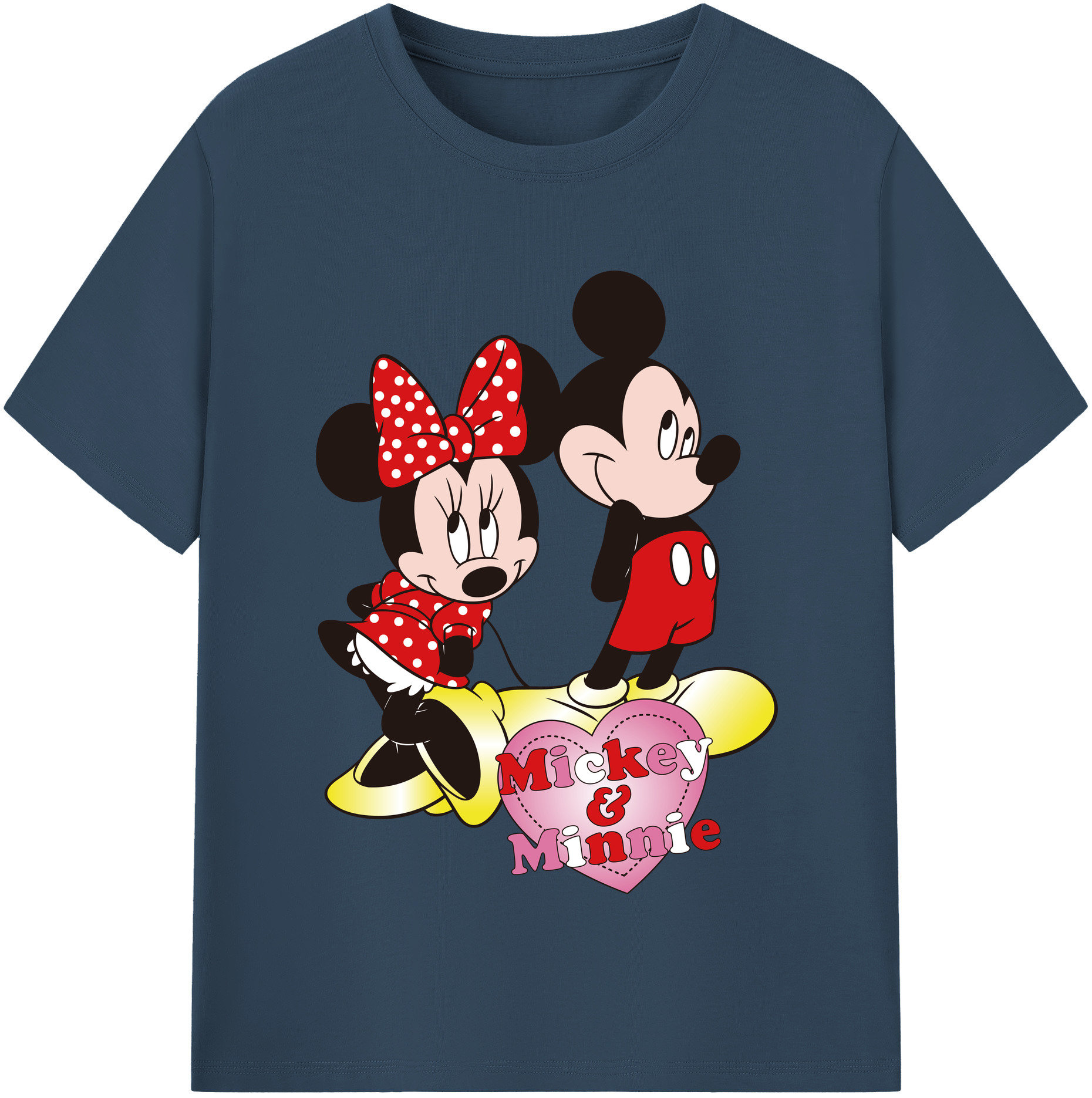（画像用） ミッキーマウス Mickey Mouse 綿100％半袖Tシャツ（フロントプリント）