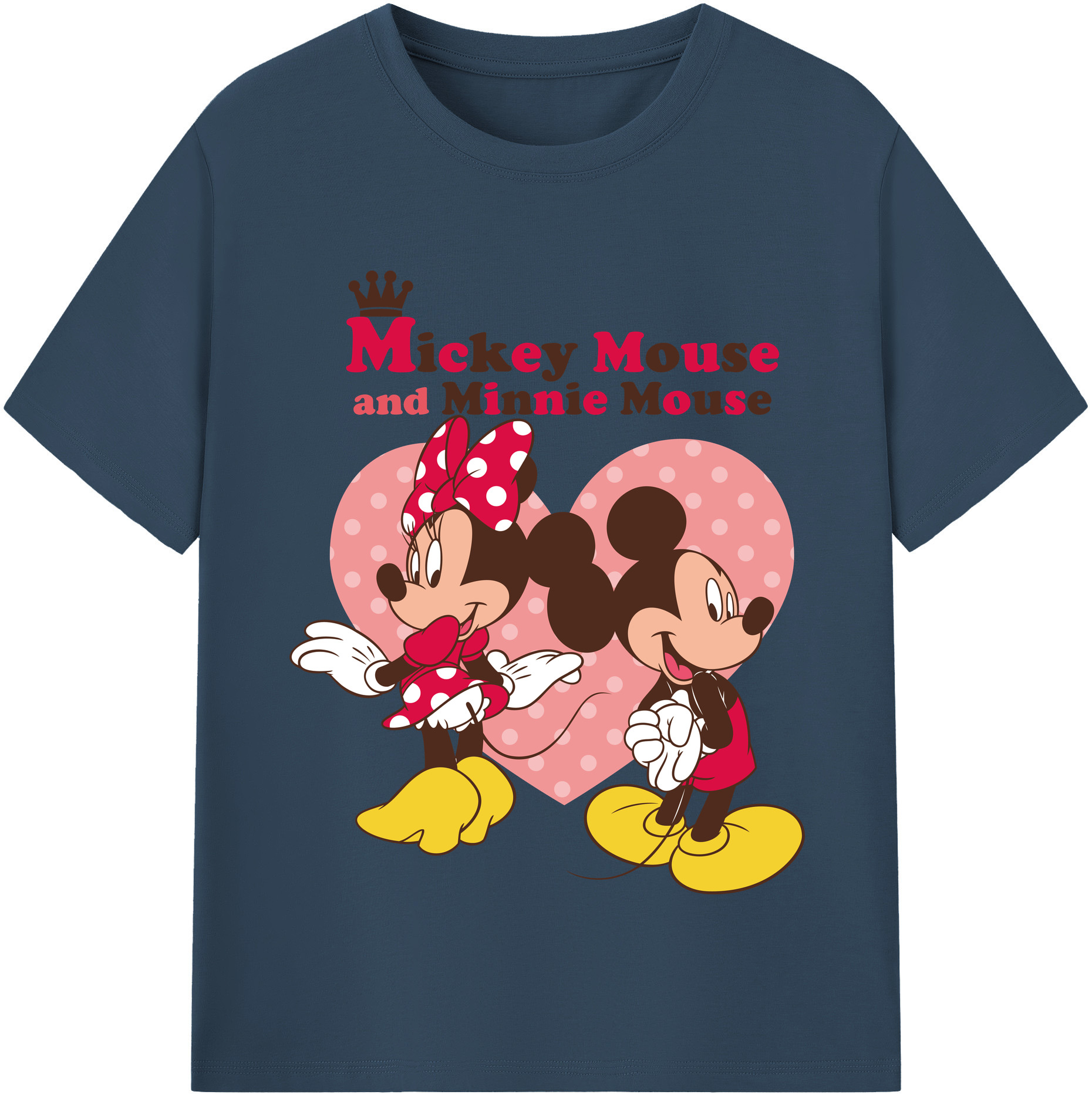 （画像用） ミッキーマウス Mickey Mouse 綿100％半袖Tシャツ（フロントプリント）