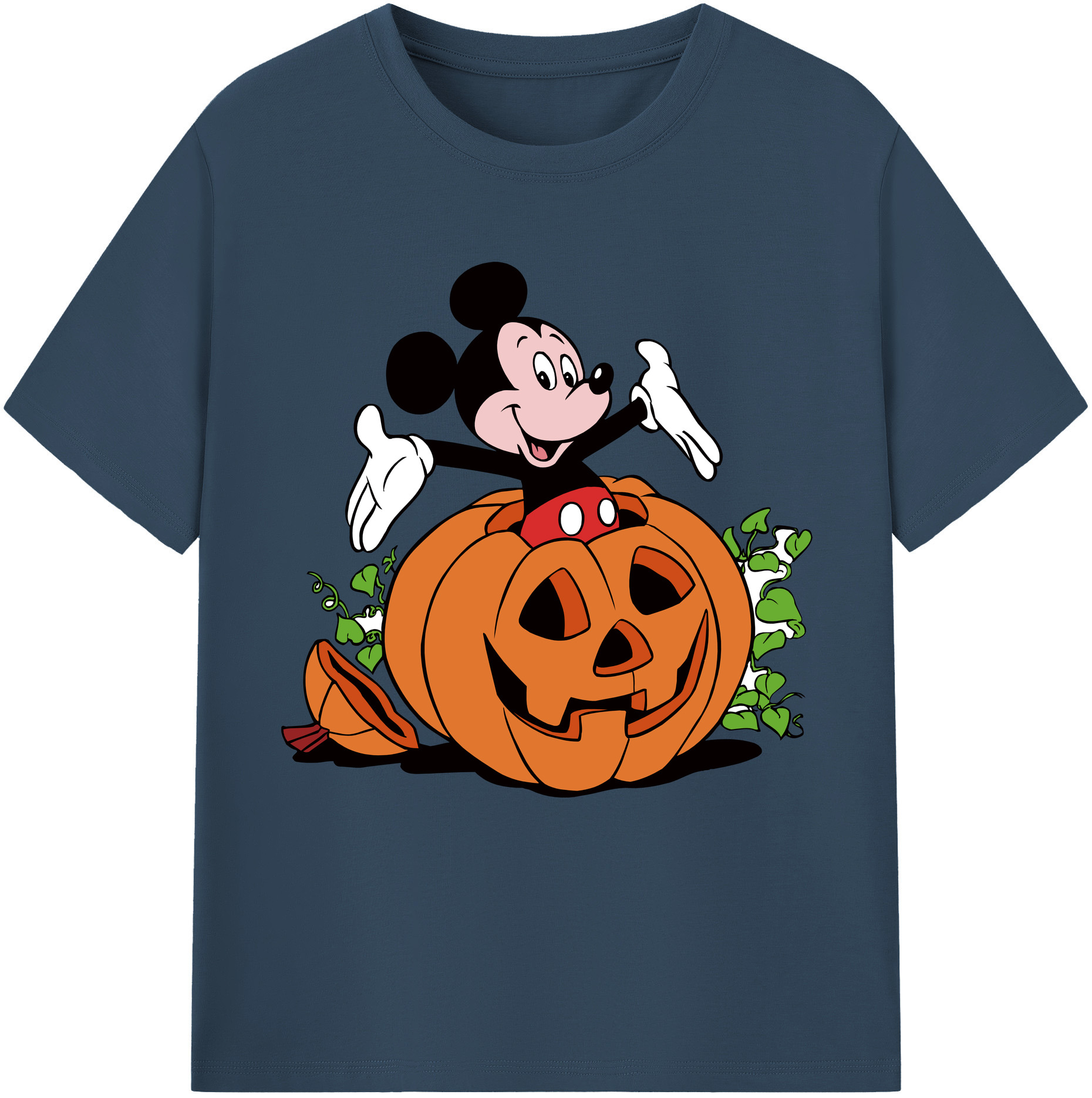 （画像用） ミッキーマウス Mickey Mouse 綿100％半袖Tシャツ（フロントプリント）