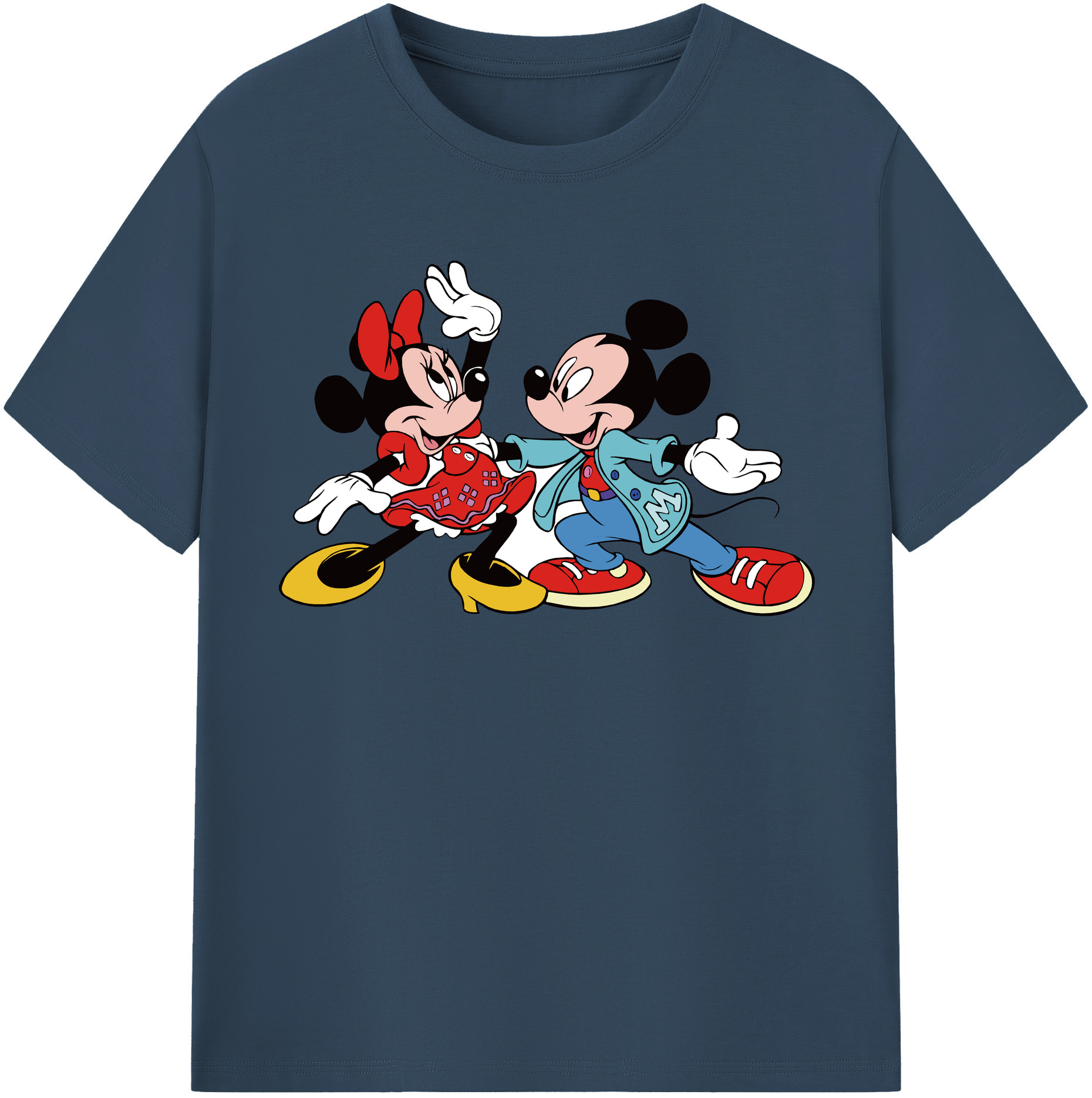 （画像用） ミッキーマウス Mickey Mouse 綿100％半袖Tシャツ（フロントプリント）