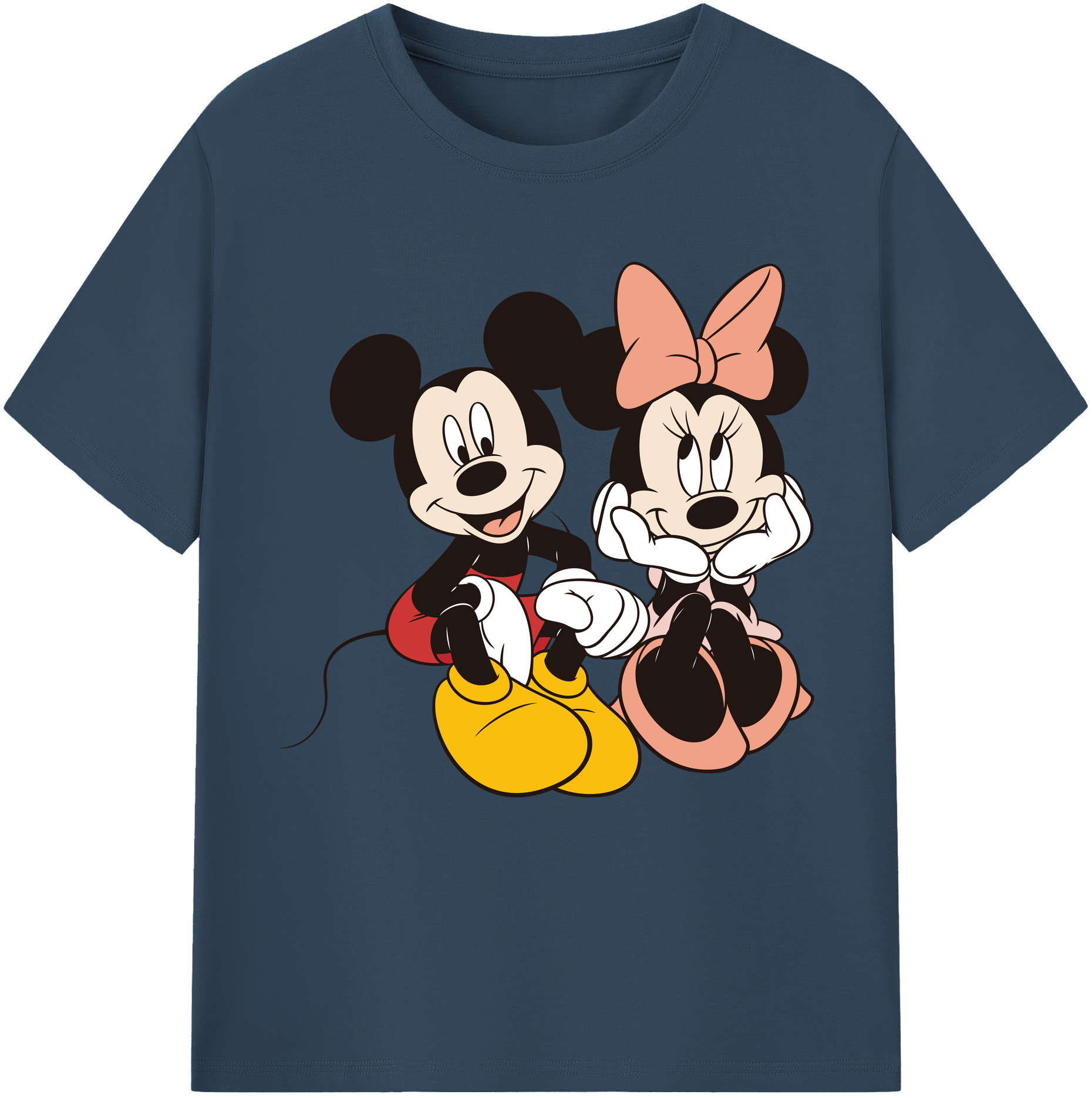 （画像用） ミッキーマウス Mickey Mouse 綿100％半袖Tシャツ（フロントプリント）