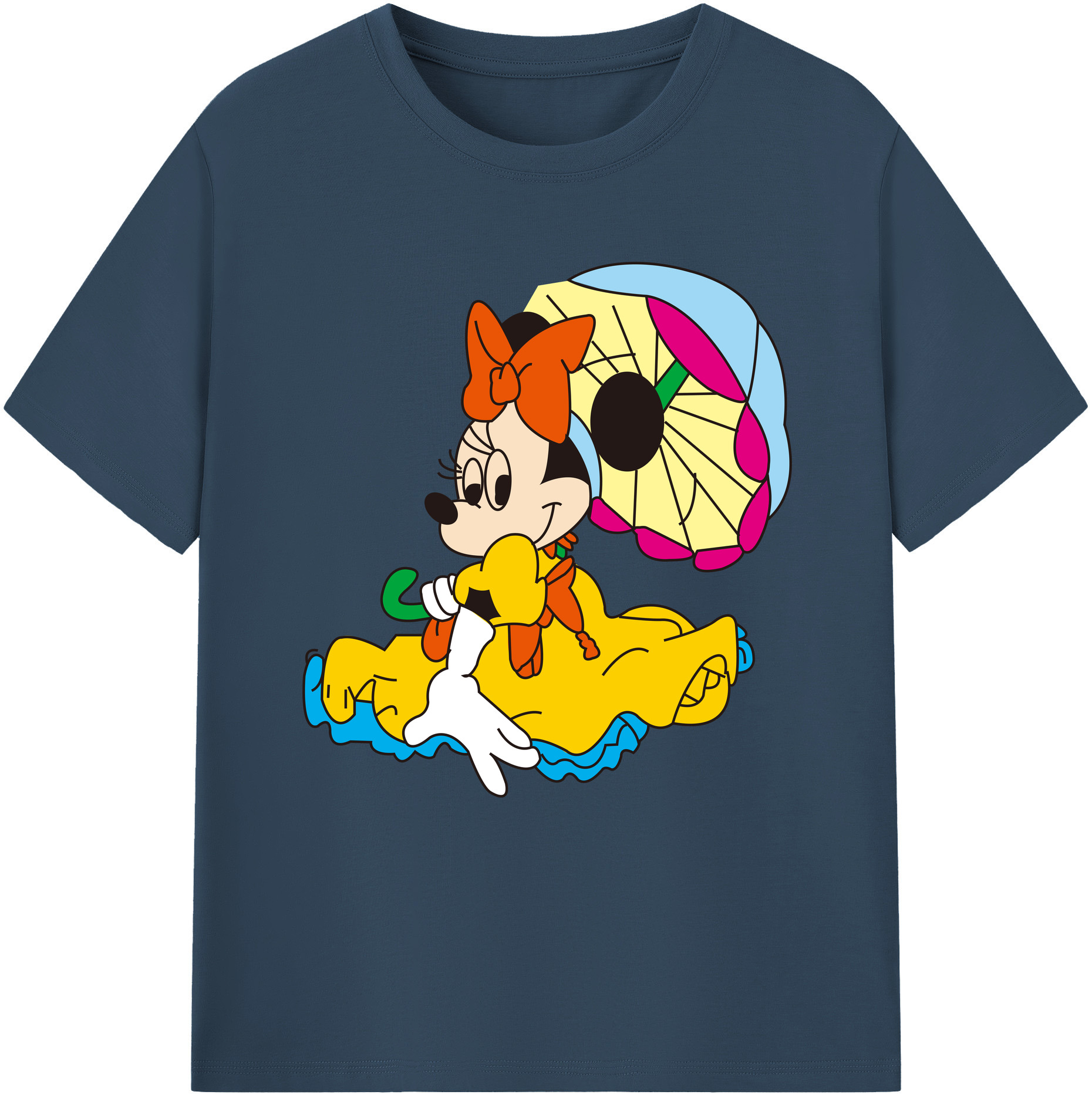 （画像用） ミッキーマウス Mickey Mouse 綿100％半袖Tシャツ（フロントプリント）