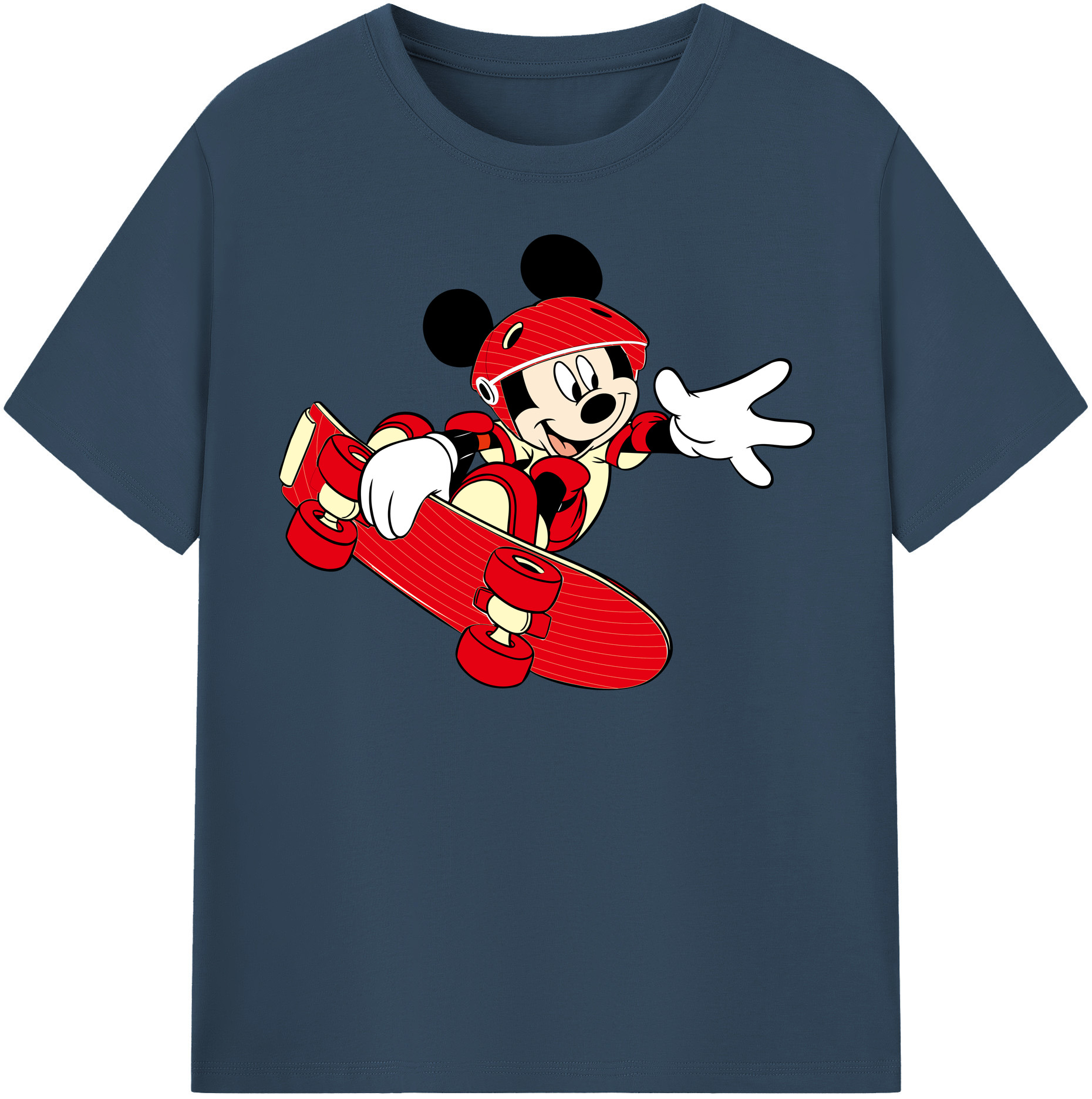 （画像用） ミッキーマウス Mickey Mouse 綿100％半袖Tシャツ（フロントプリント）