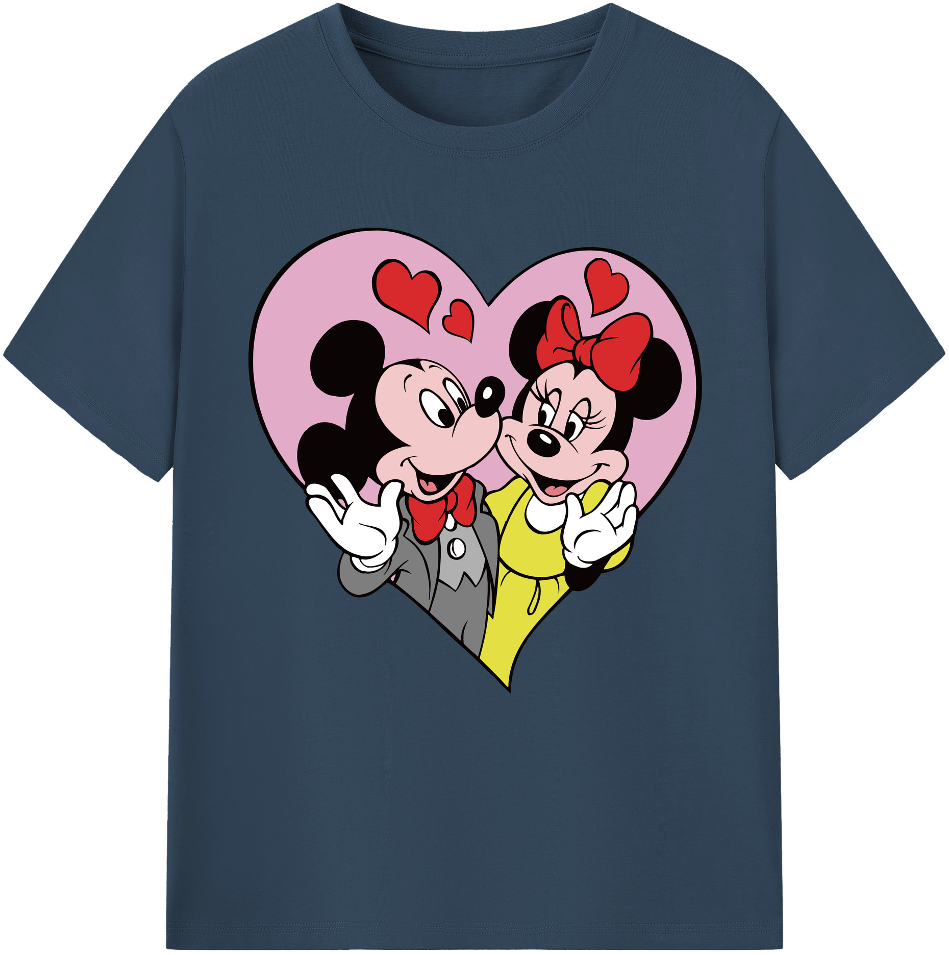 （画像用） ミッキーマウス Mickey Mouse 綿100％半袖Tシャツ（フロントプリント）