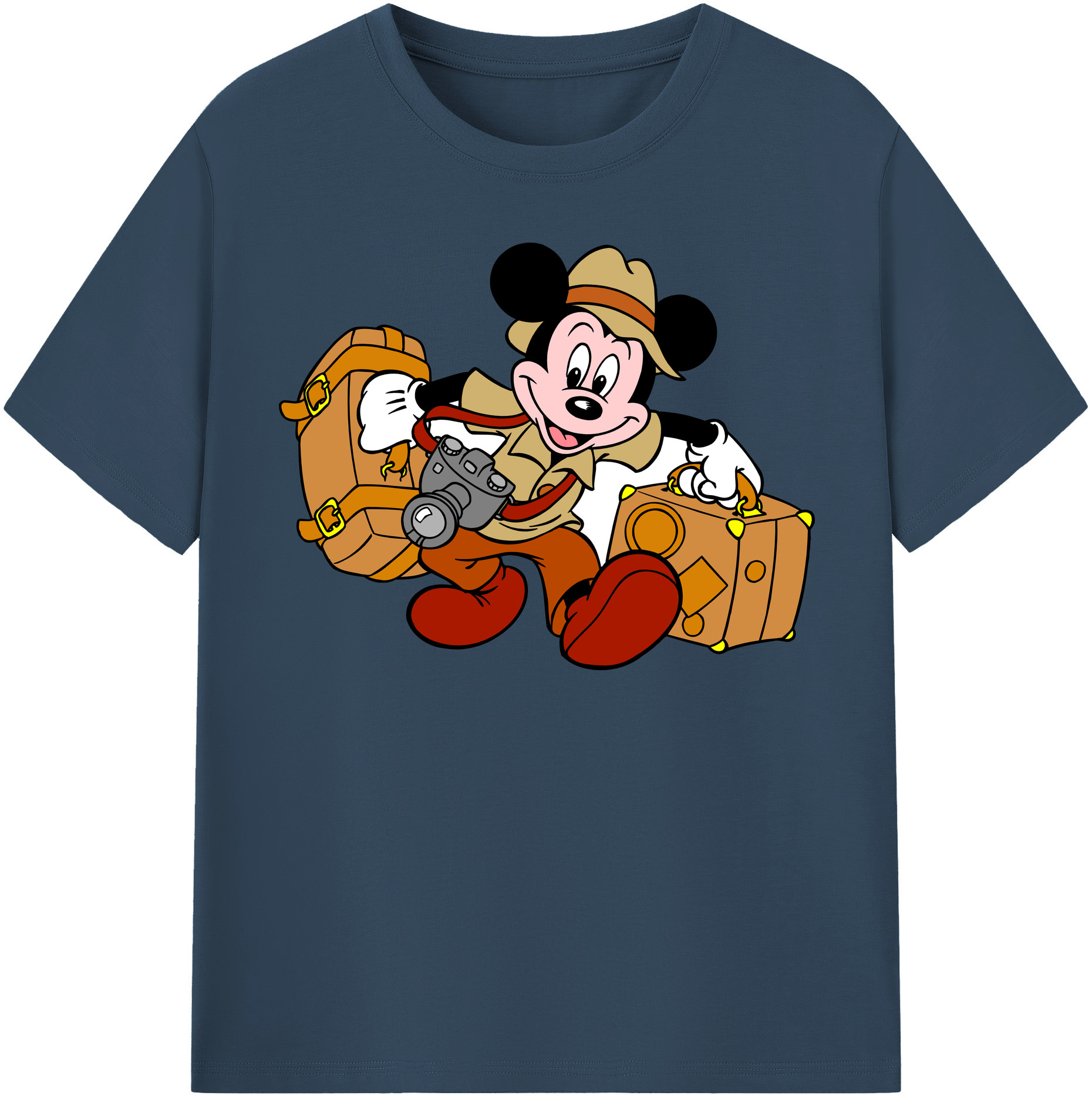 （画像用） ミッキーマウス Mickey Mouse 綿100％半袖Tシャツ（フロントプリント）