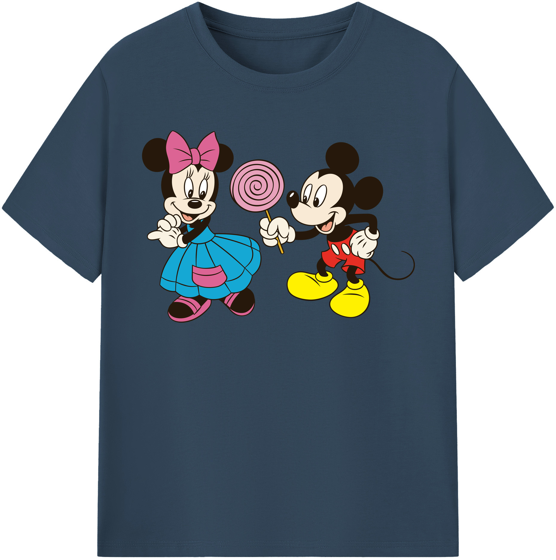 （画像用） ミッキーマウス Mickey Mouse 綿100％半袖Tシャツ（フロントプリント）