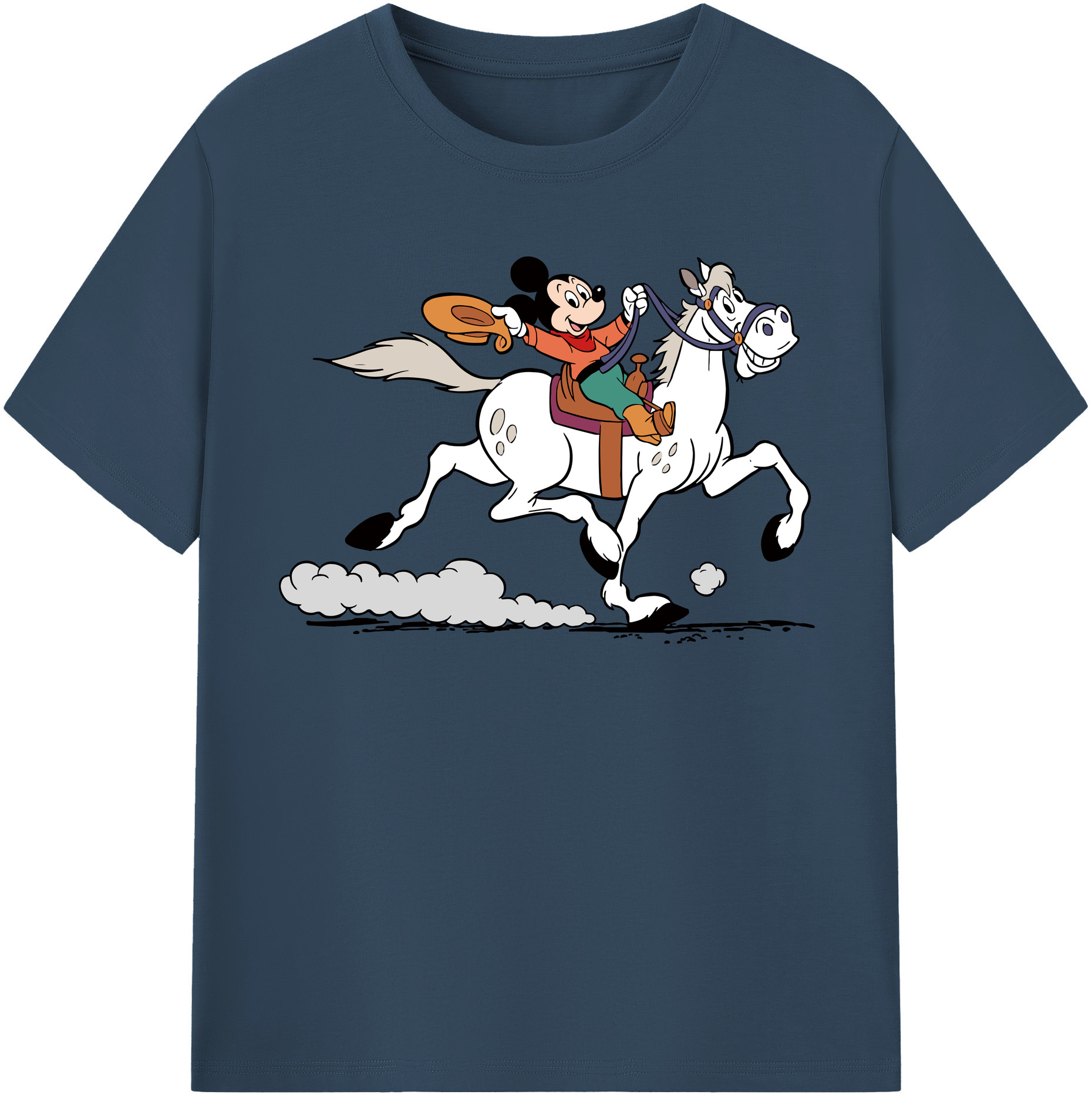 （画像用） ミッキーマウス Mickey Mouse 綿100％半袖Tシャツ（フロントプリント）