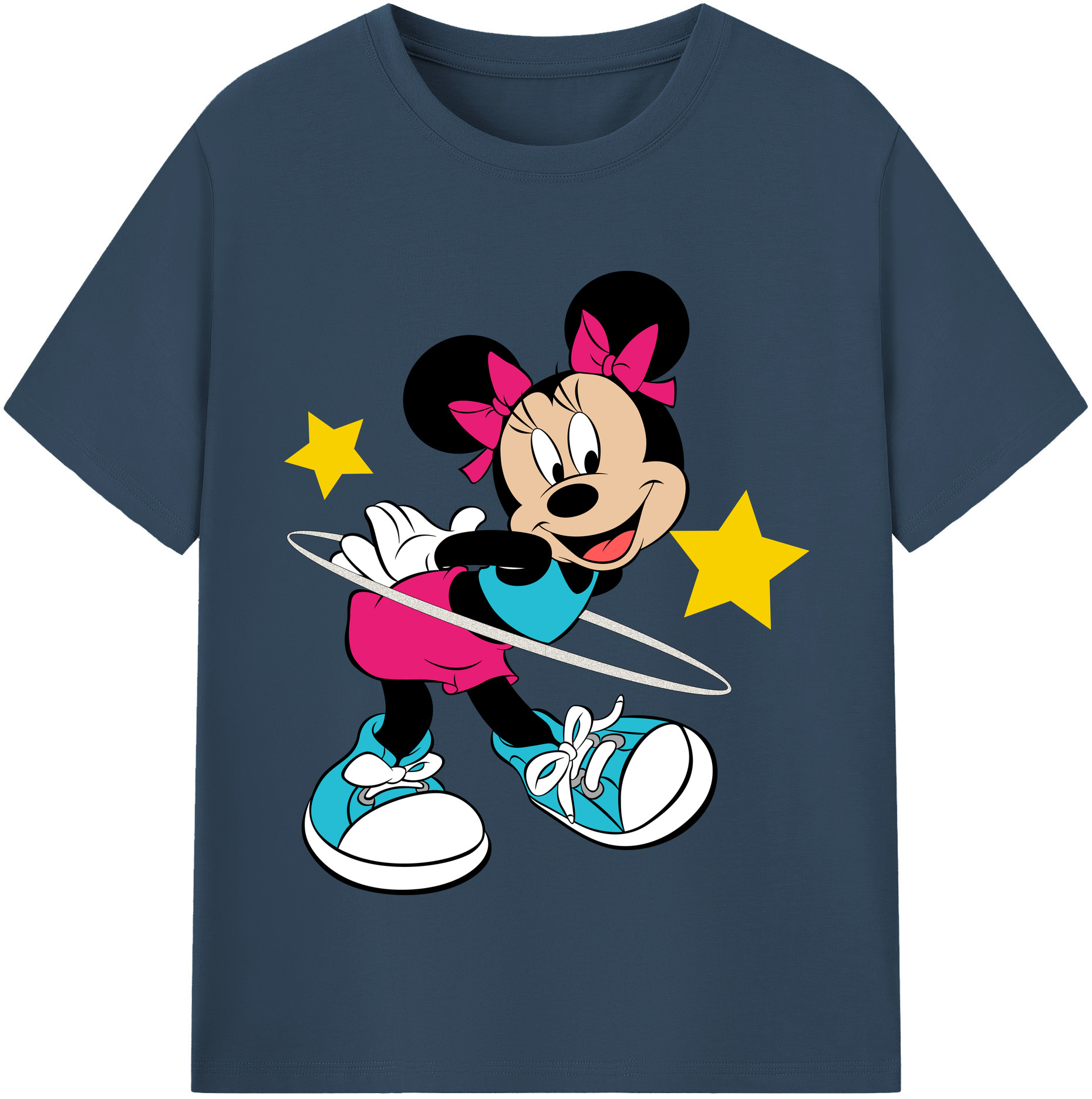 （画像用） ミッキーマウス Mickey Mouse 綿100％半袖Tシャツ（フロントプリント）