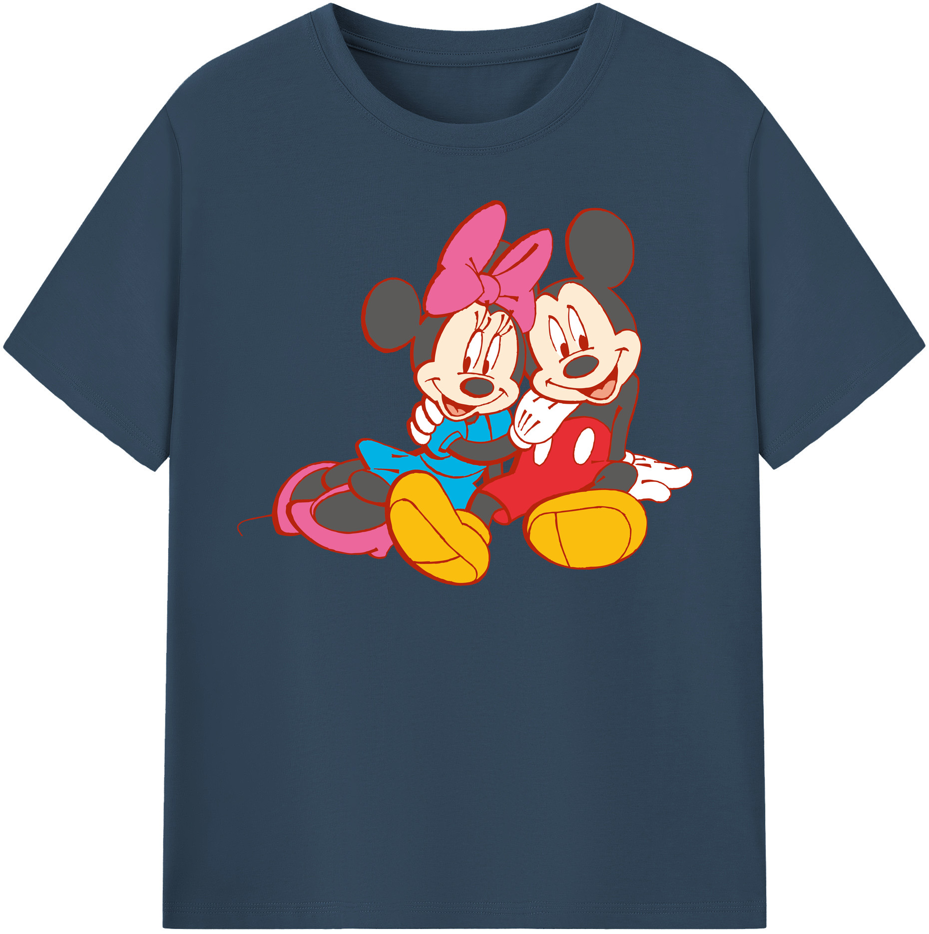 （画像用） ミッキーマウス Mickey Mouse 綿100％半袖Tシャツ（フロントプリント）