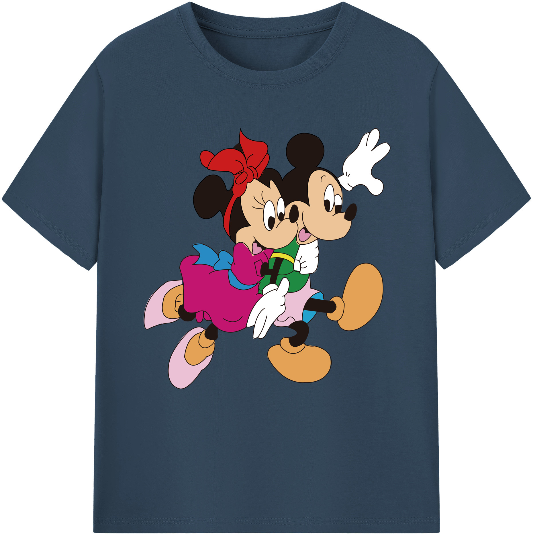 （画像用） ミッキーマウス Mickey Mouse 綿100％半袖Tシャツ（フロントプリント）