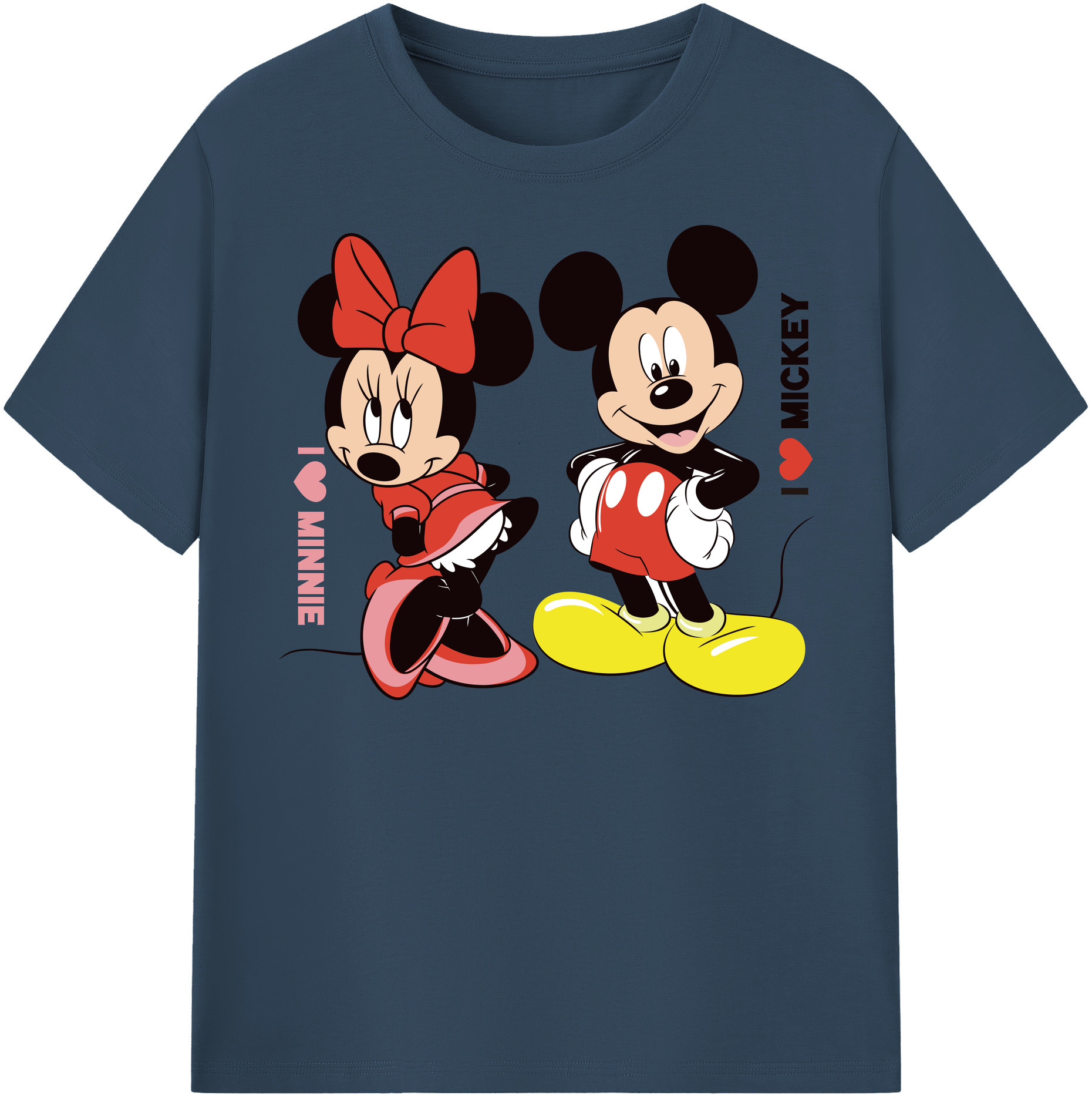 （画像用） ミッキーマウス Mickey Mouse 綿100％半袖Tシャツ（フロントプリント）