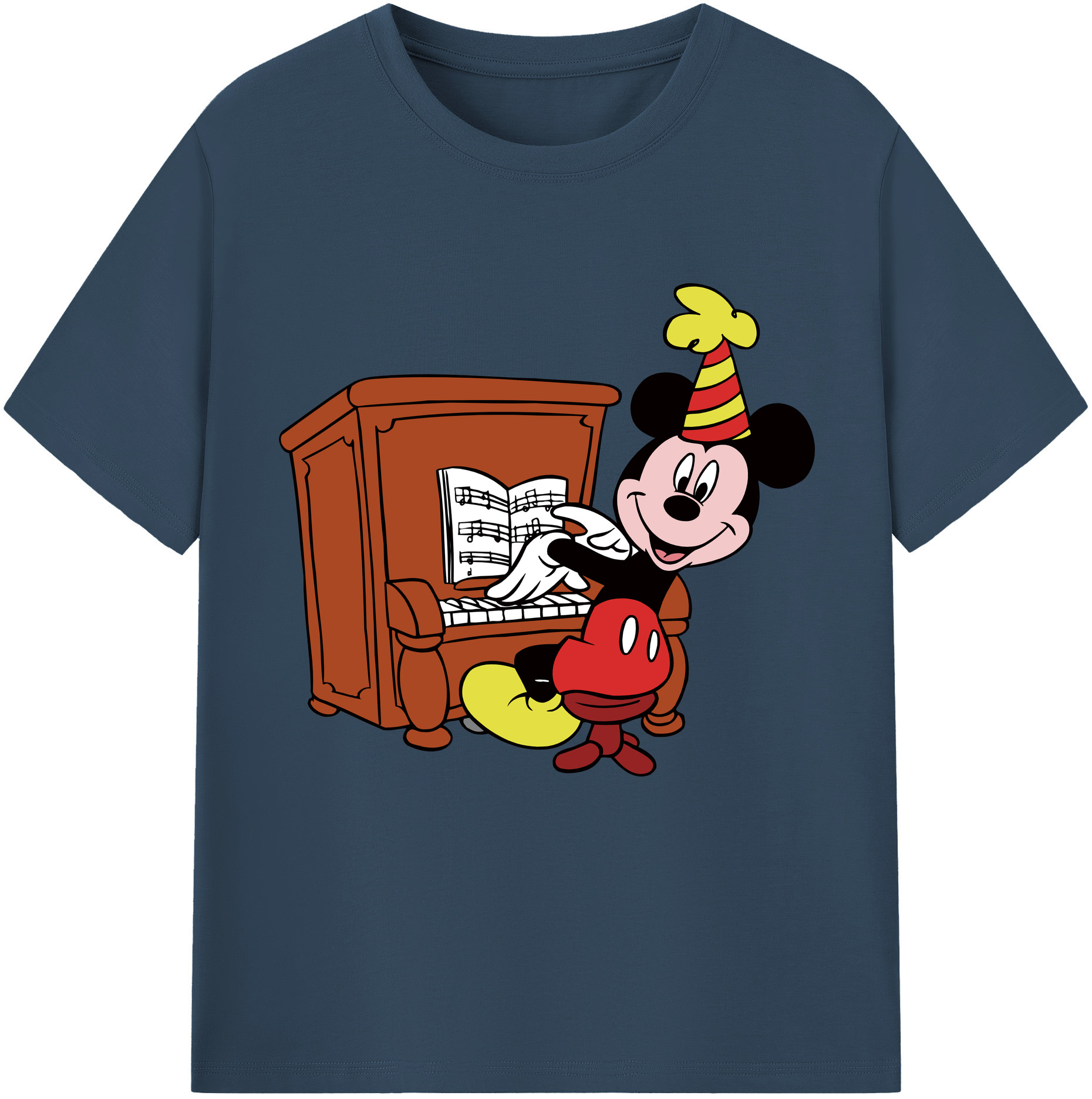 （画像用） ミッキーマウス Mickey Mouse 綿100％半袖Tシャツ（フロントプリント）