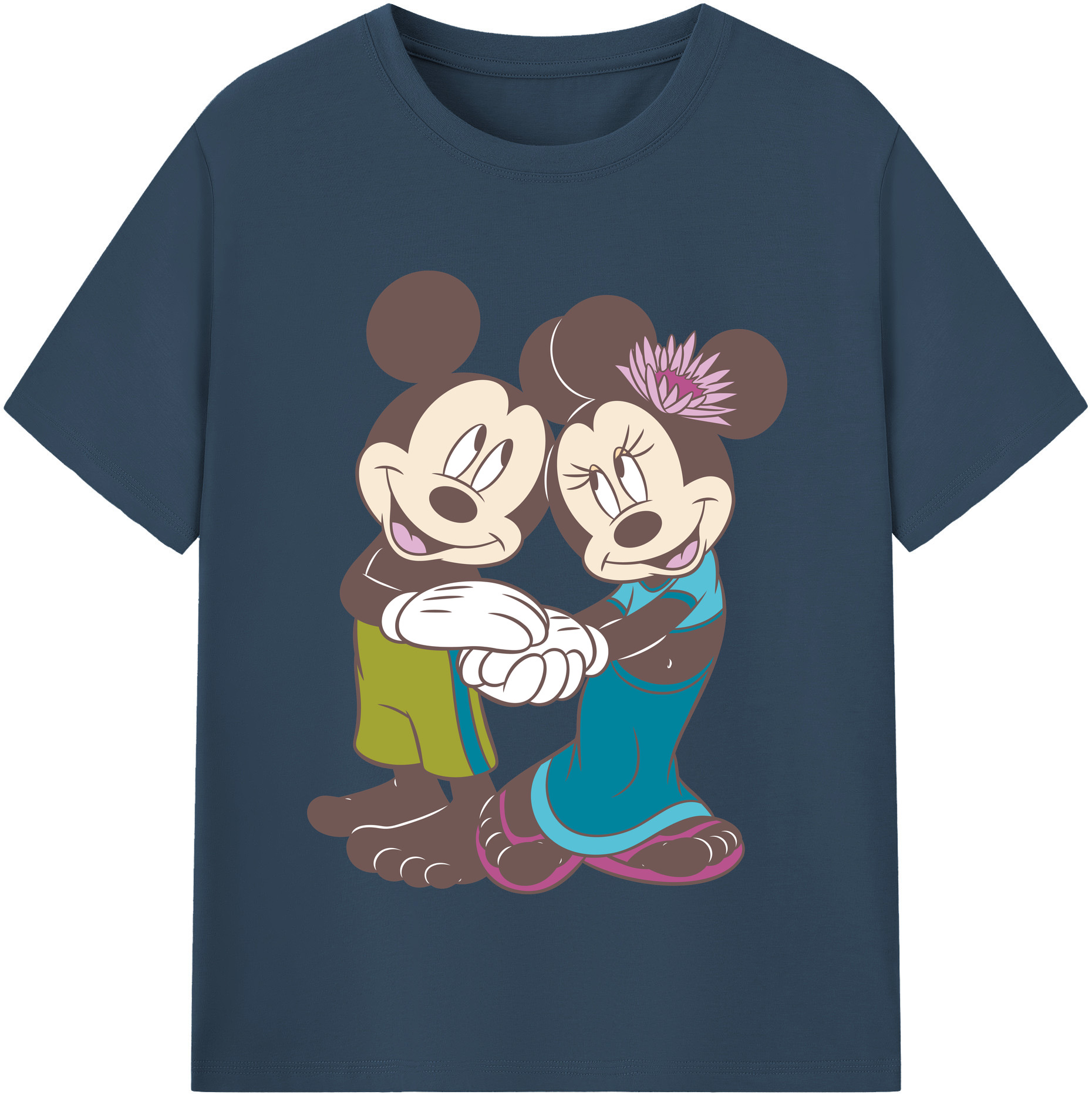 （画像用） ミッキーマウス Mickey Mouse 綿100％半袖Tシャツ（フロントプリント）
