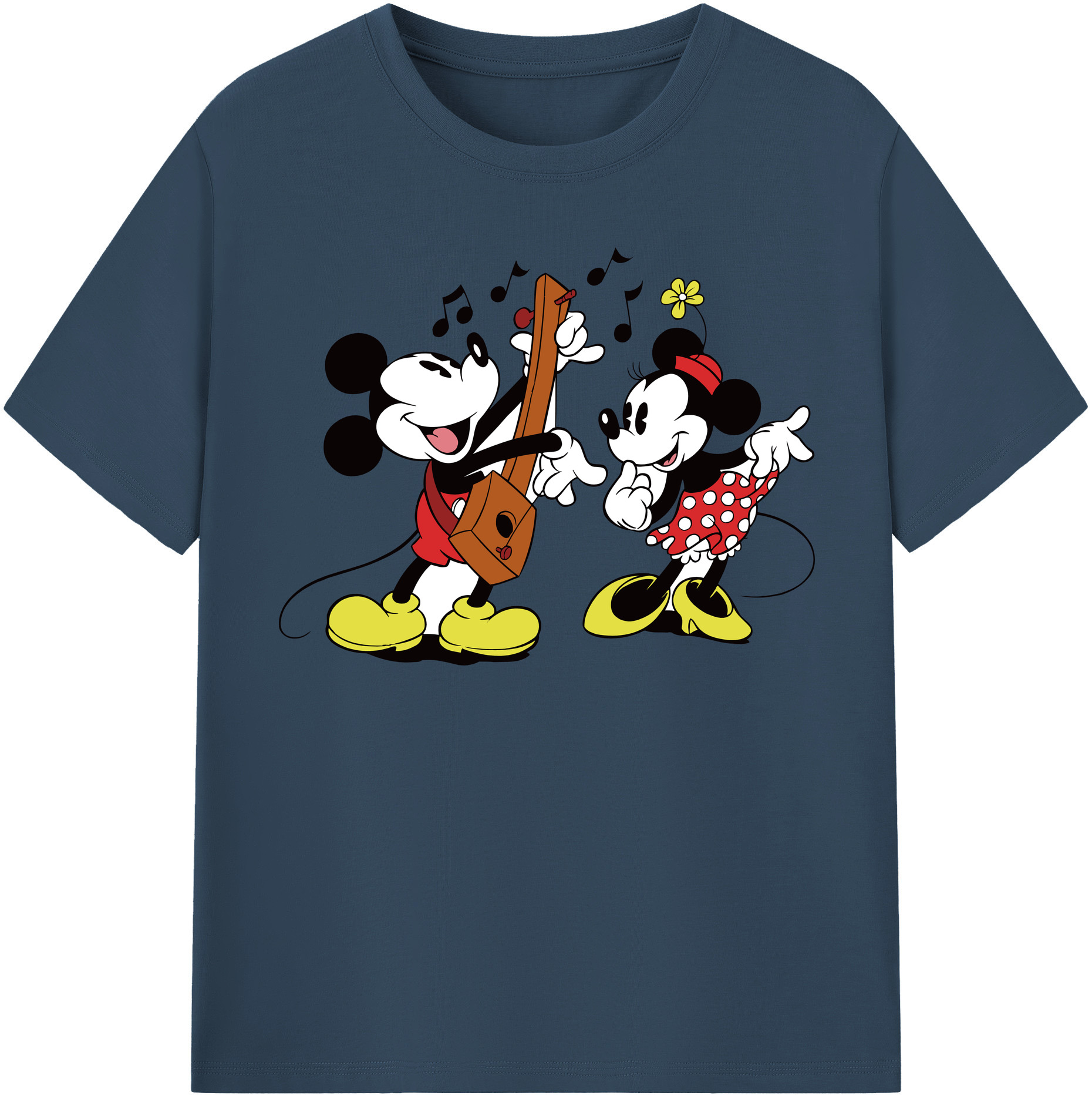 （画像用） ミッキーマウス Mickey Mouse 綿100％半袖Tシャツ（フロントプリント）