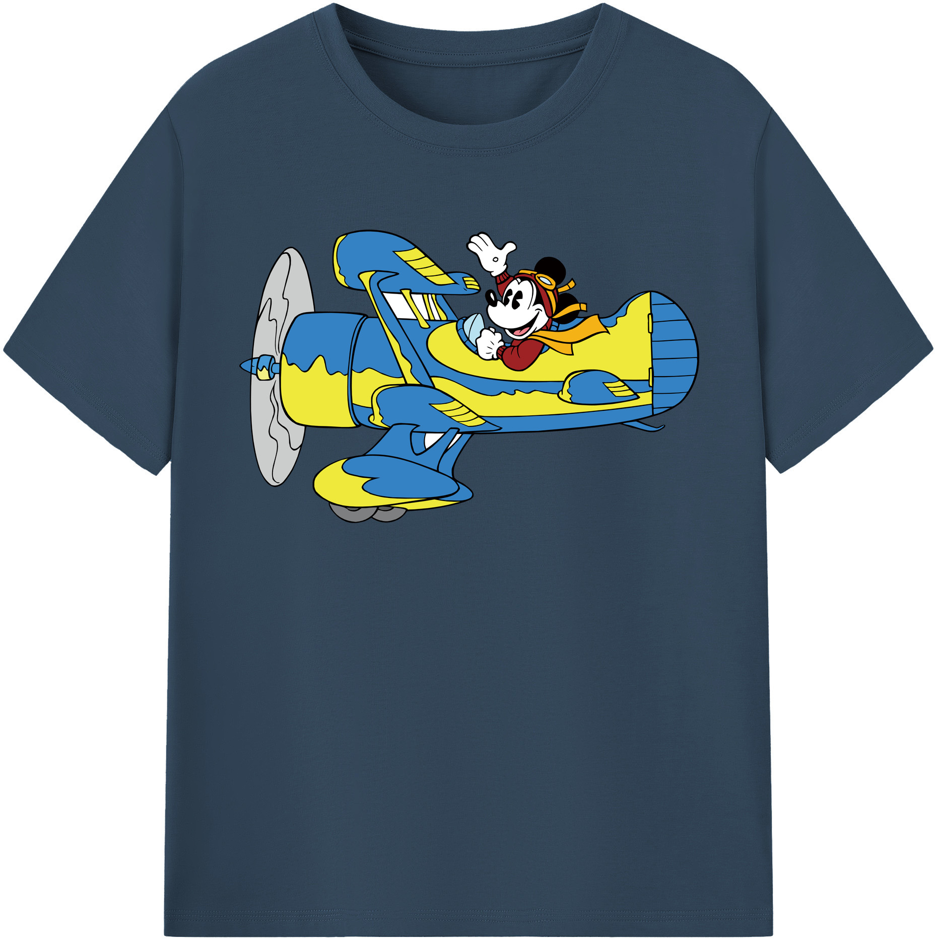（画像用） ミッキーマウス Mickey Mouse 綿100％半袖Tシャツ（フロントプリント）