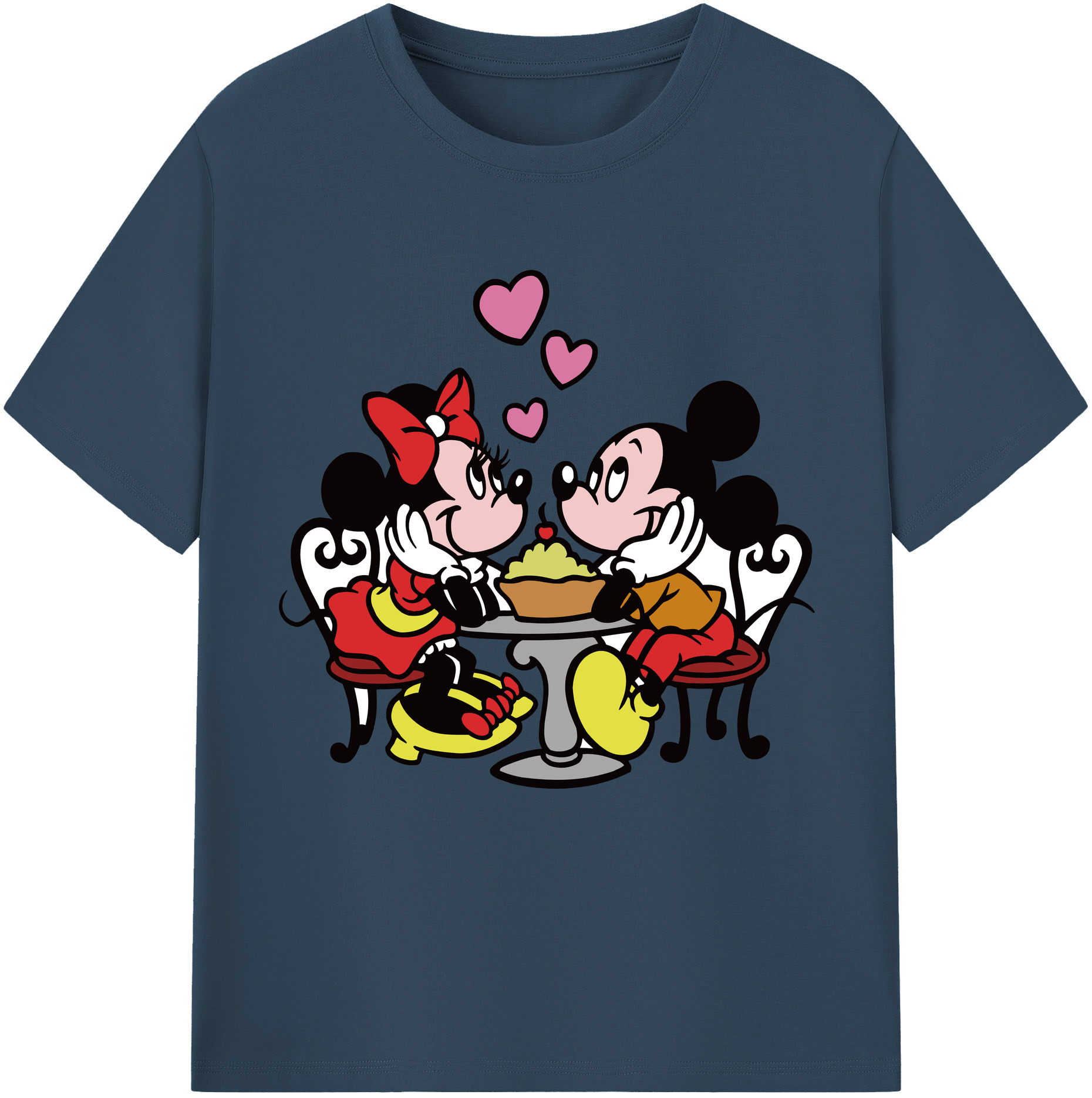 （画像用） ミッキーマウス Mickey Mouse 綿100％半袖Tシャツ（フロントプリント）