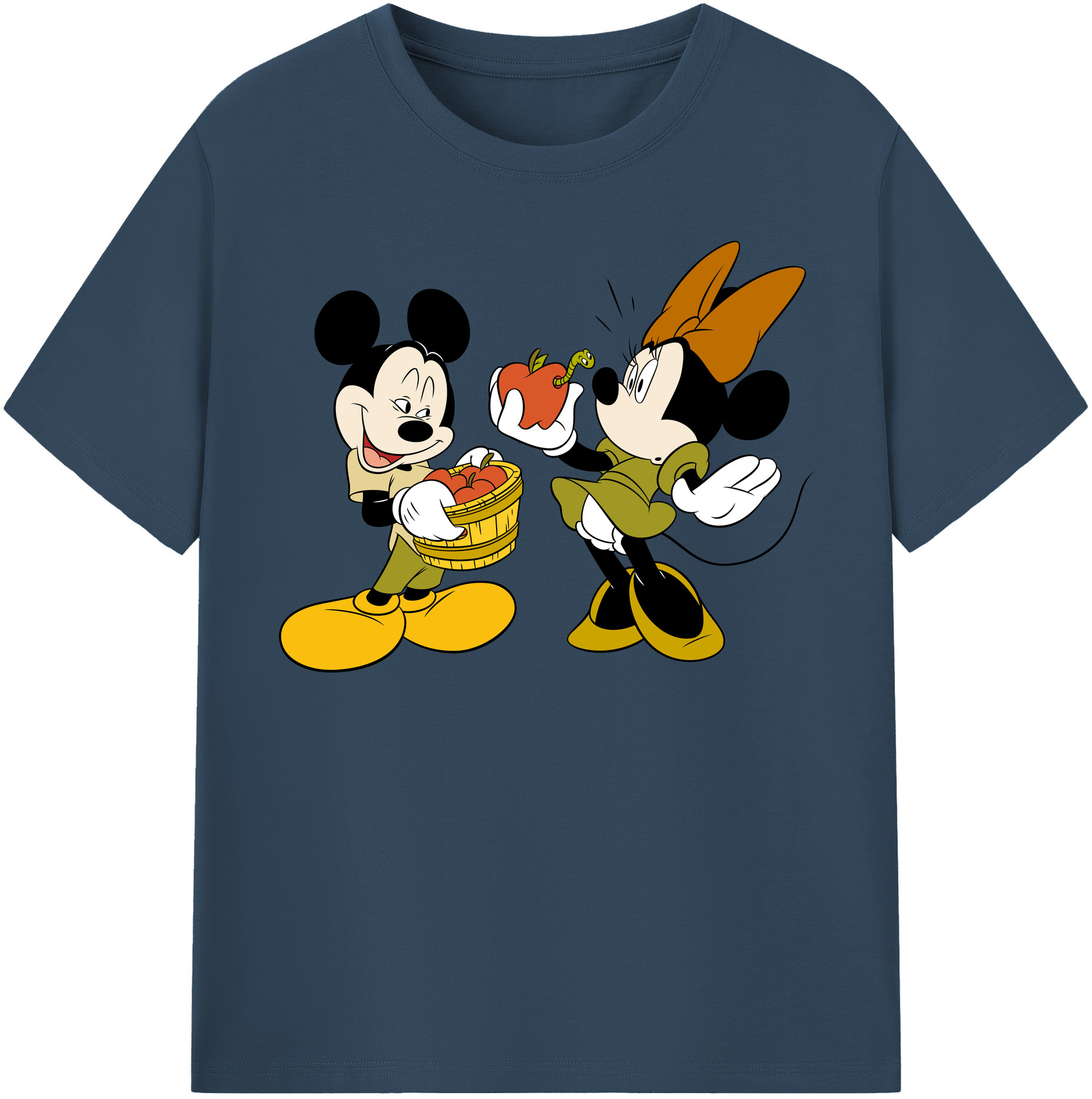 （画像用） ミッキーマウス Mickey Mouse 綿100％半袖Tシャツ（フロントプリント）