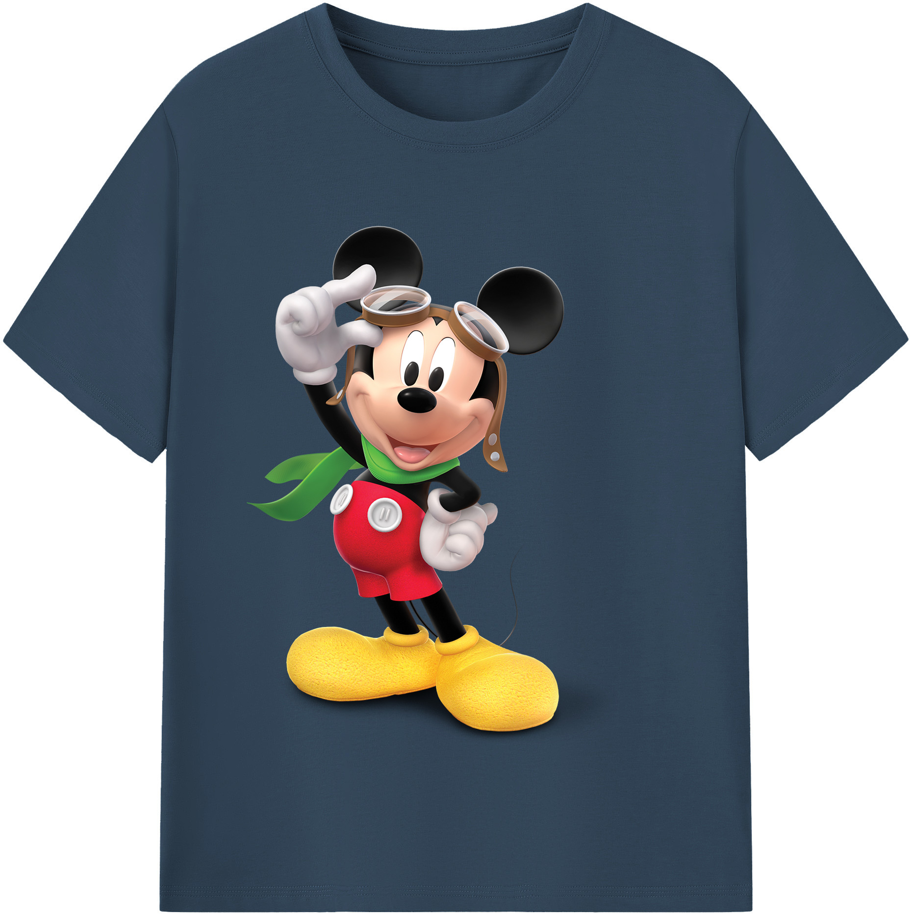 （画像用） ミッキーマウス Mickey Mouse 綿100％半袖Tシャツ（フロントプリント）