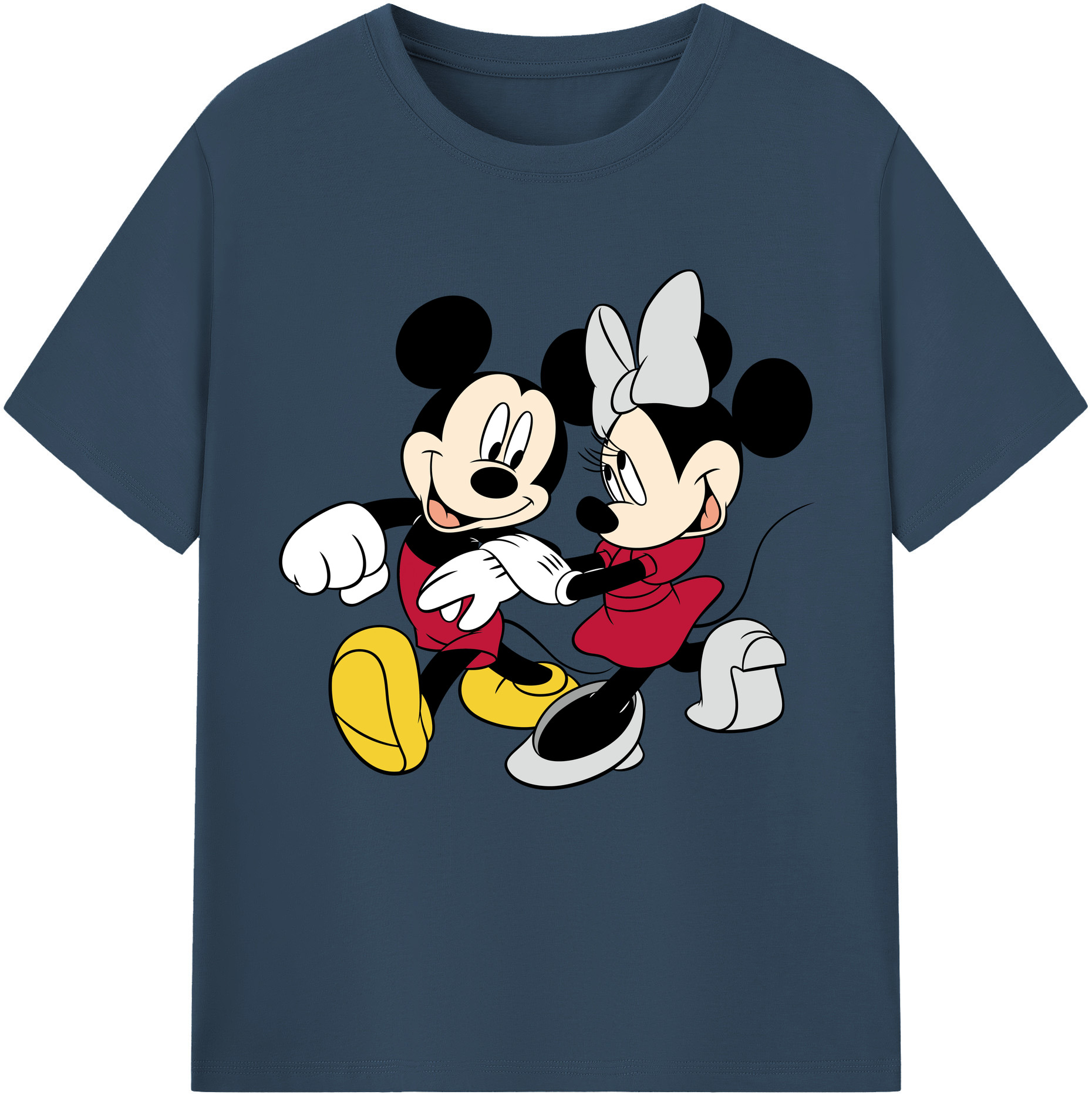 （画像用） ミッキーマウス Mickey Mouse 綿100％半袖Tシャツ（フロントプリント）