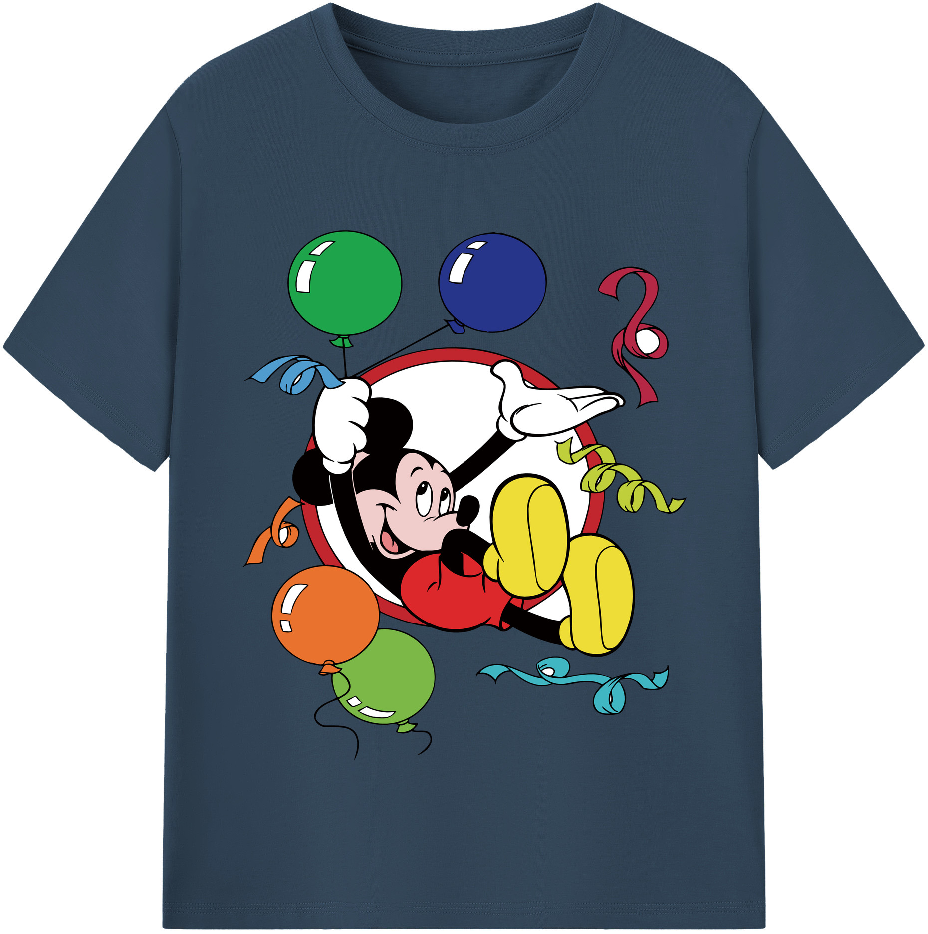 （画像用） ミッキーマウス Mickey Mouse 綿100％半袖Tシャツ（フロントプリント）