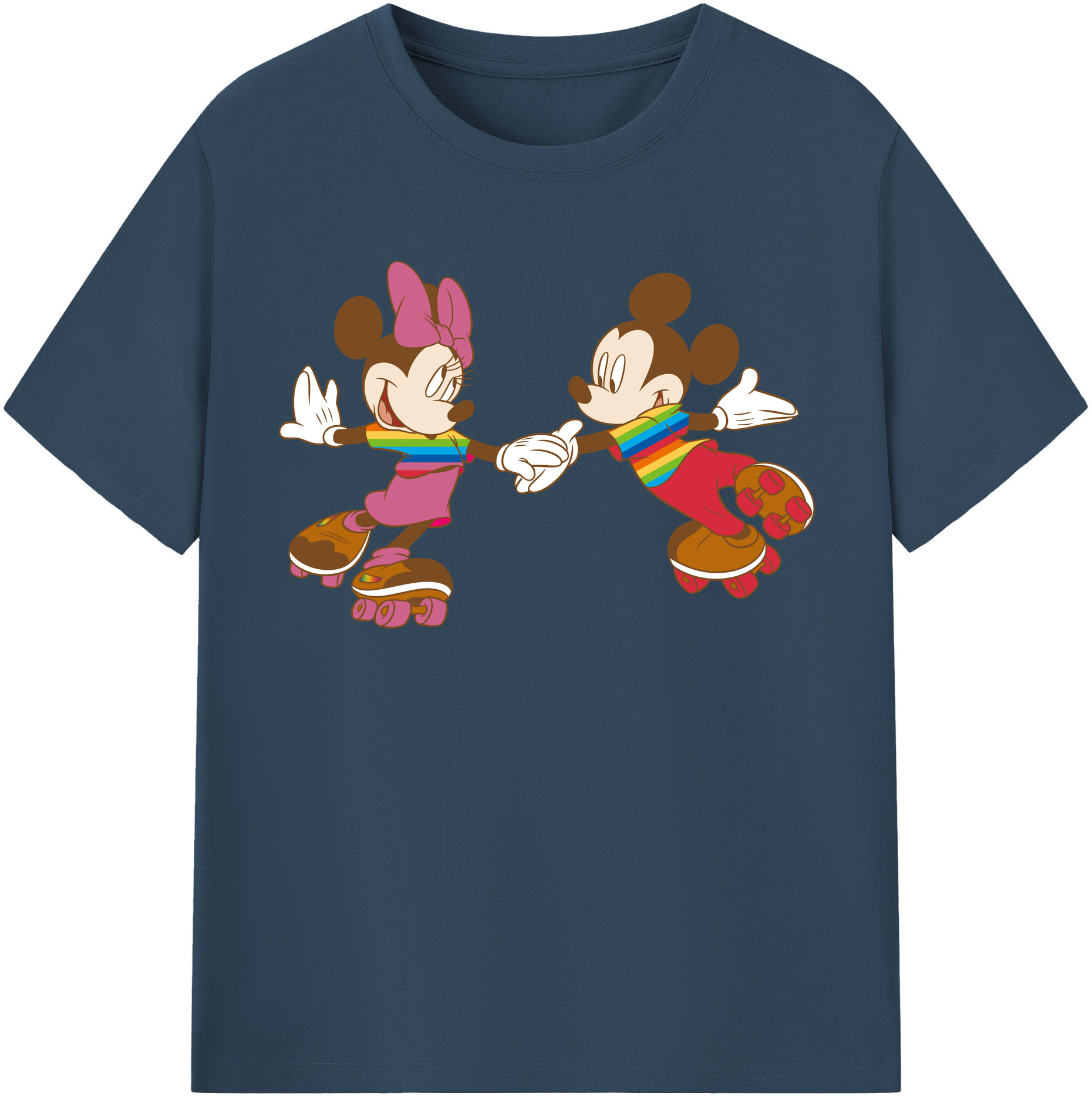 （画像用） ミッキーマウス Mickey Mouse 綿100％半袖Tシャツ（フロントプリント）