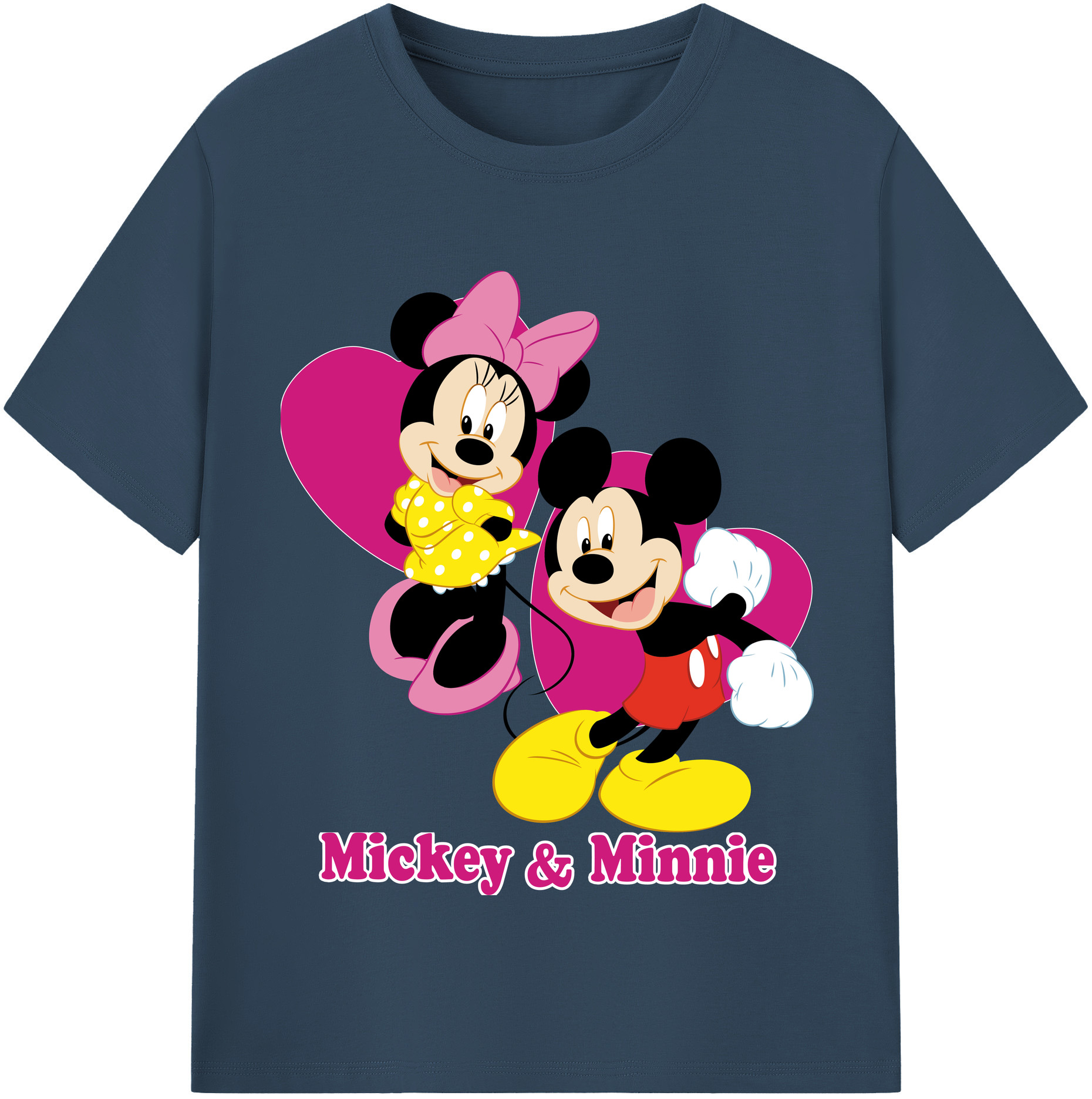 （画像用） ミッキーマウス Mickey Mouse 綿100％半袖Tシャツ（フロントプリント）