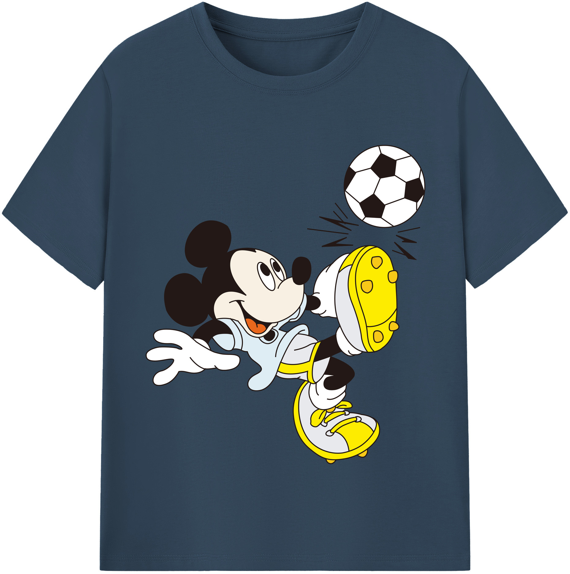 （画像用） ミッキーマウス Mickey Mouse 綿100％半袖Tシャツ（フロントプリント）