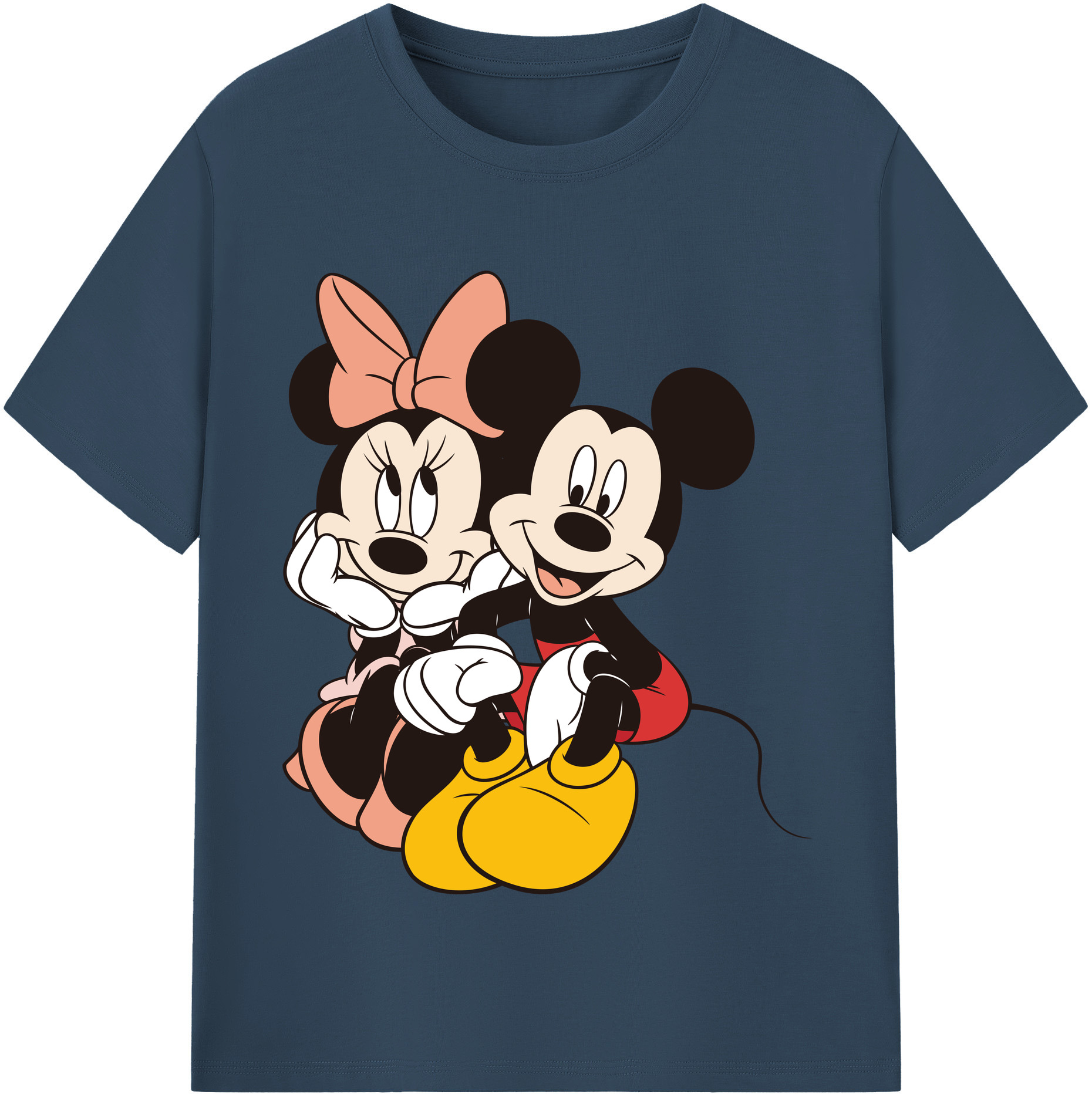 （画像用） ミッキーマウス Mickey Mouse 綿100％半袖Tシャツ（フロントプリント）