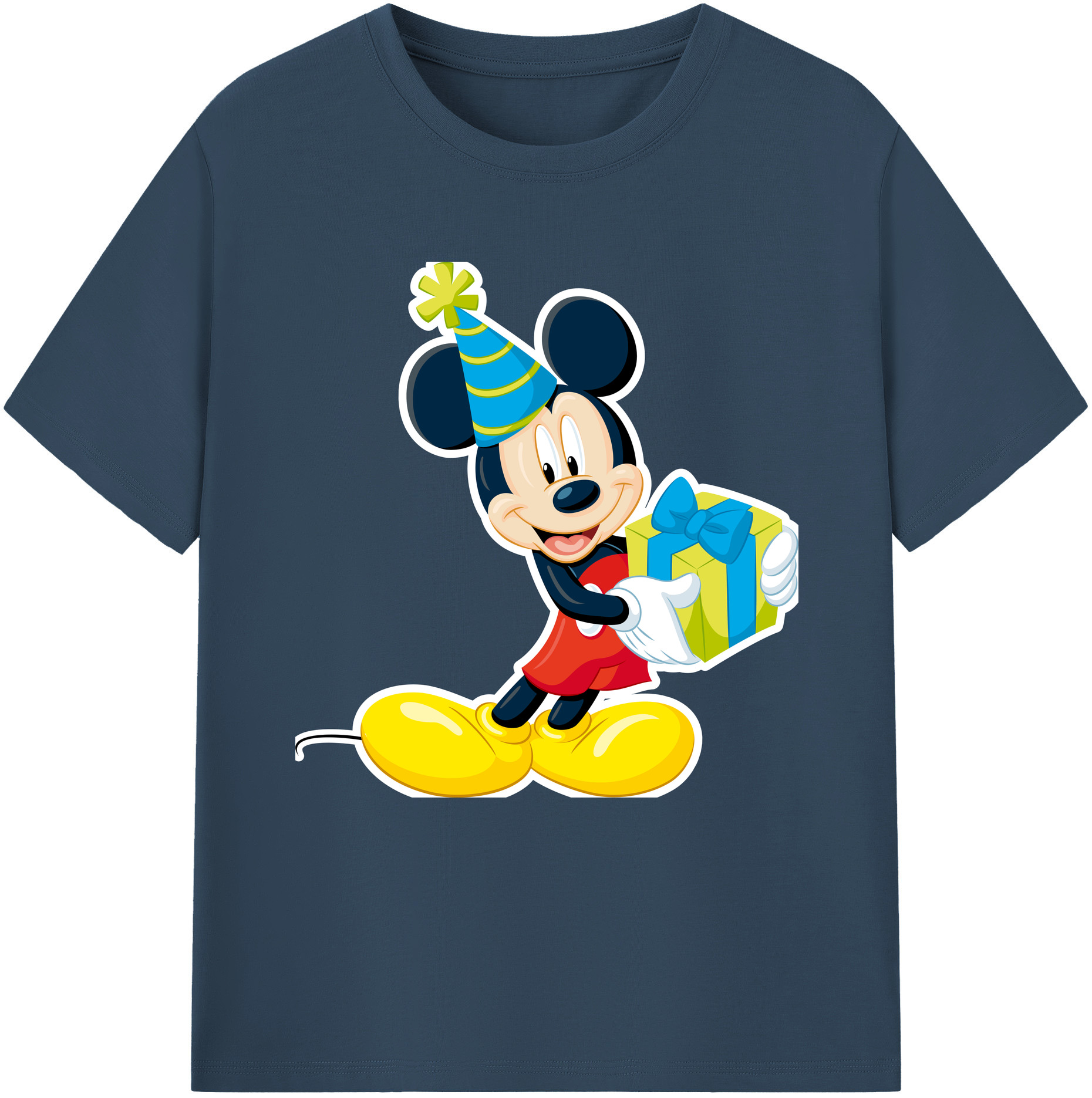 （画像用） ミッキーマウス Mickey Mouse 綿100％半袖Tシャツ（フロントプリント）