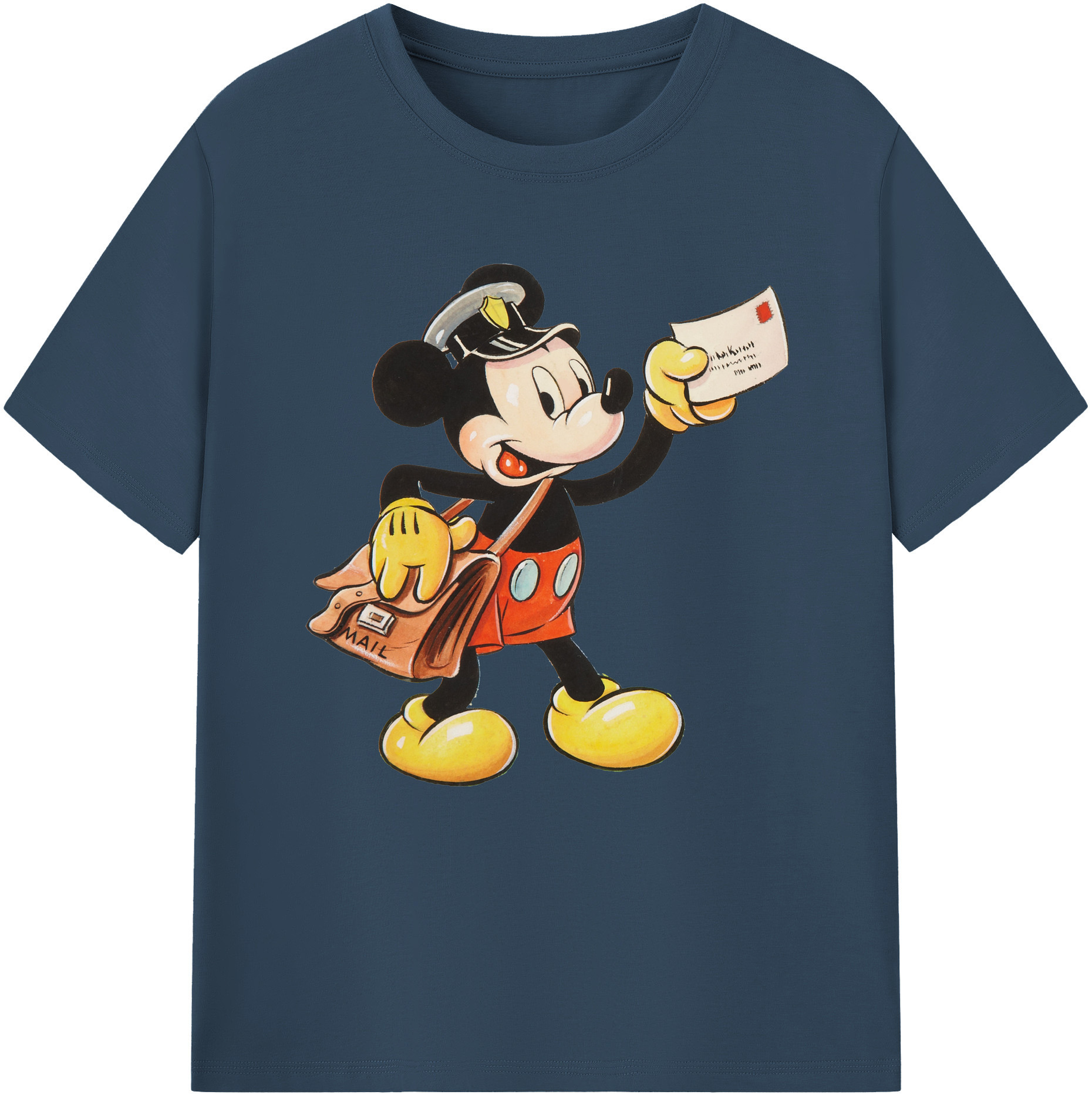 （画像用） ミッキーマウス Mickey Mouse 綿100％半袖Tシャツ（フロントプリント）