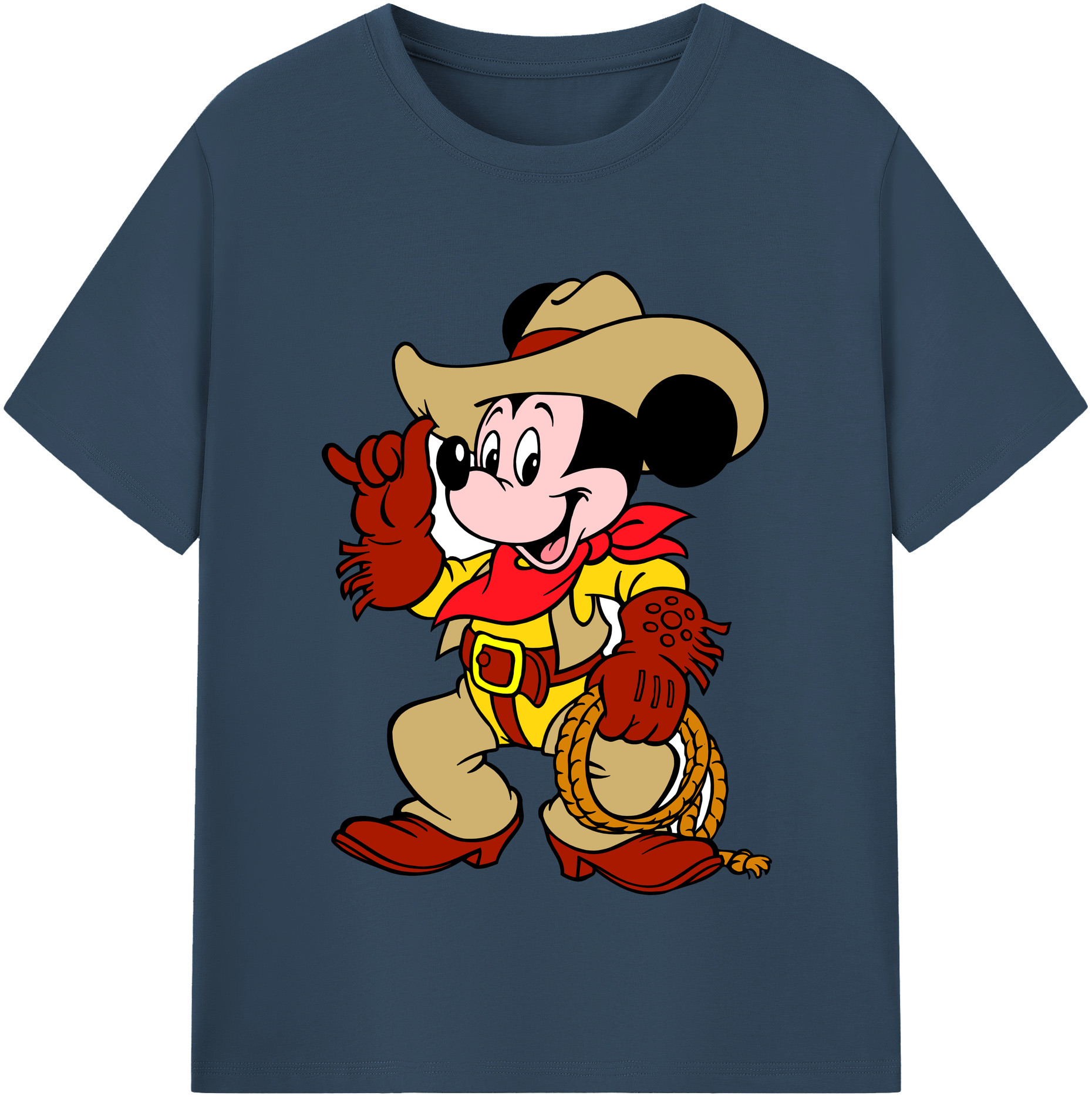 （画像用） ミッキーマウス Mickey Mouse 綿100％半袖Tシャツ（フロントプリント）