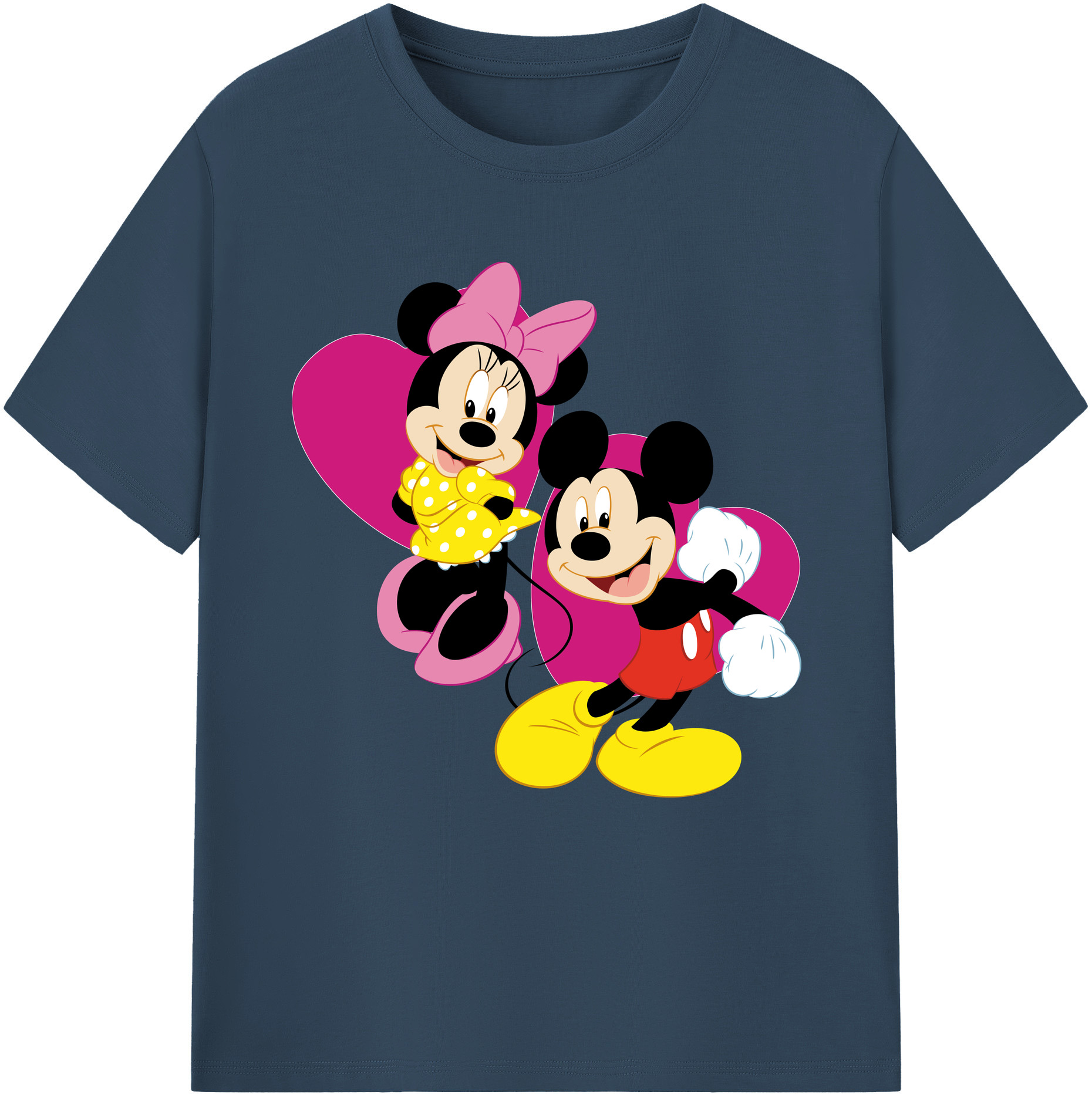 （画像用） ミッキーマウス Mickey Mouse 綿100％半袖Tシャツ（フロントプリント）