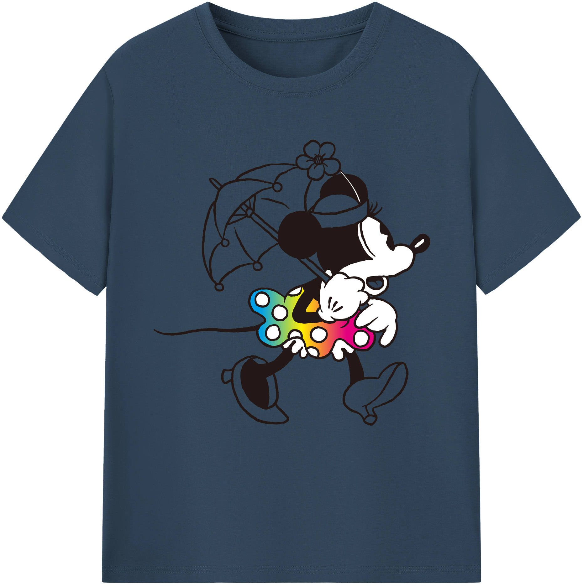 （画像用） ミッキーマウス Mickey Mouse 綿100％半袖Tシャツ（フロントプリント）