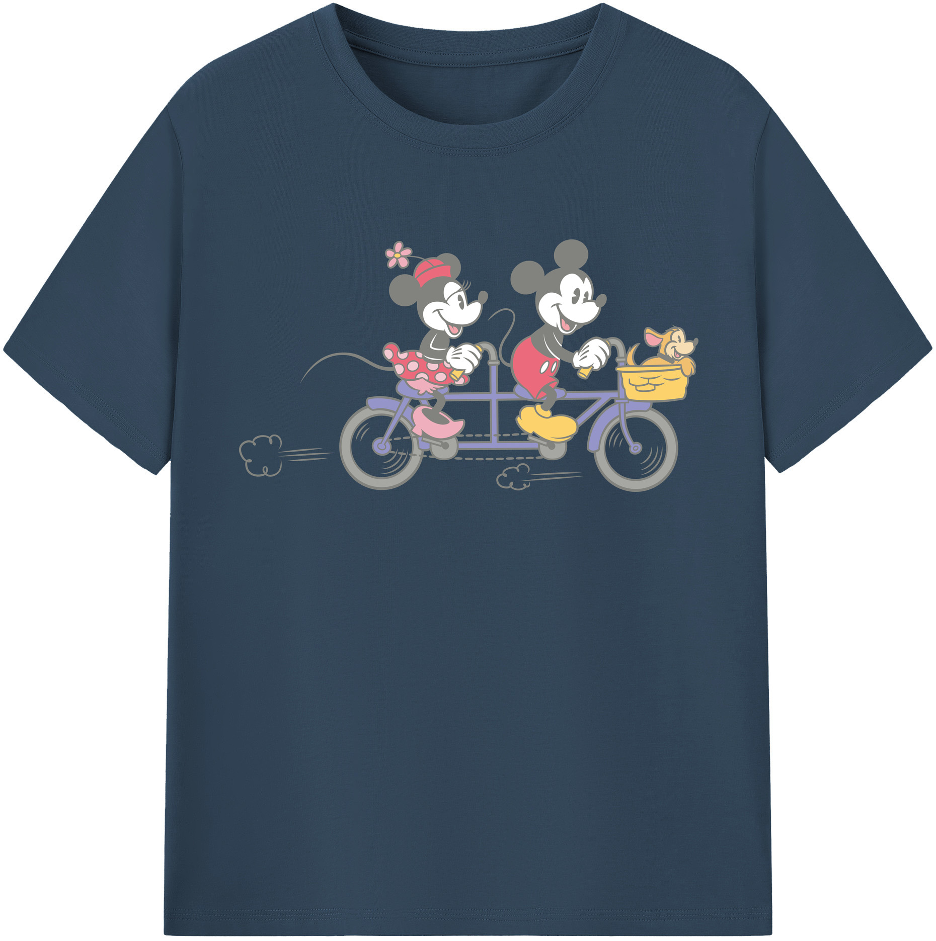（画像用） ミッキーマウス Mickey Mouse 綿100％半袖Tシャツ（フロントプリント）