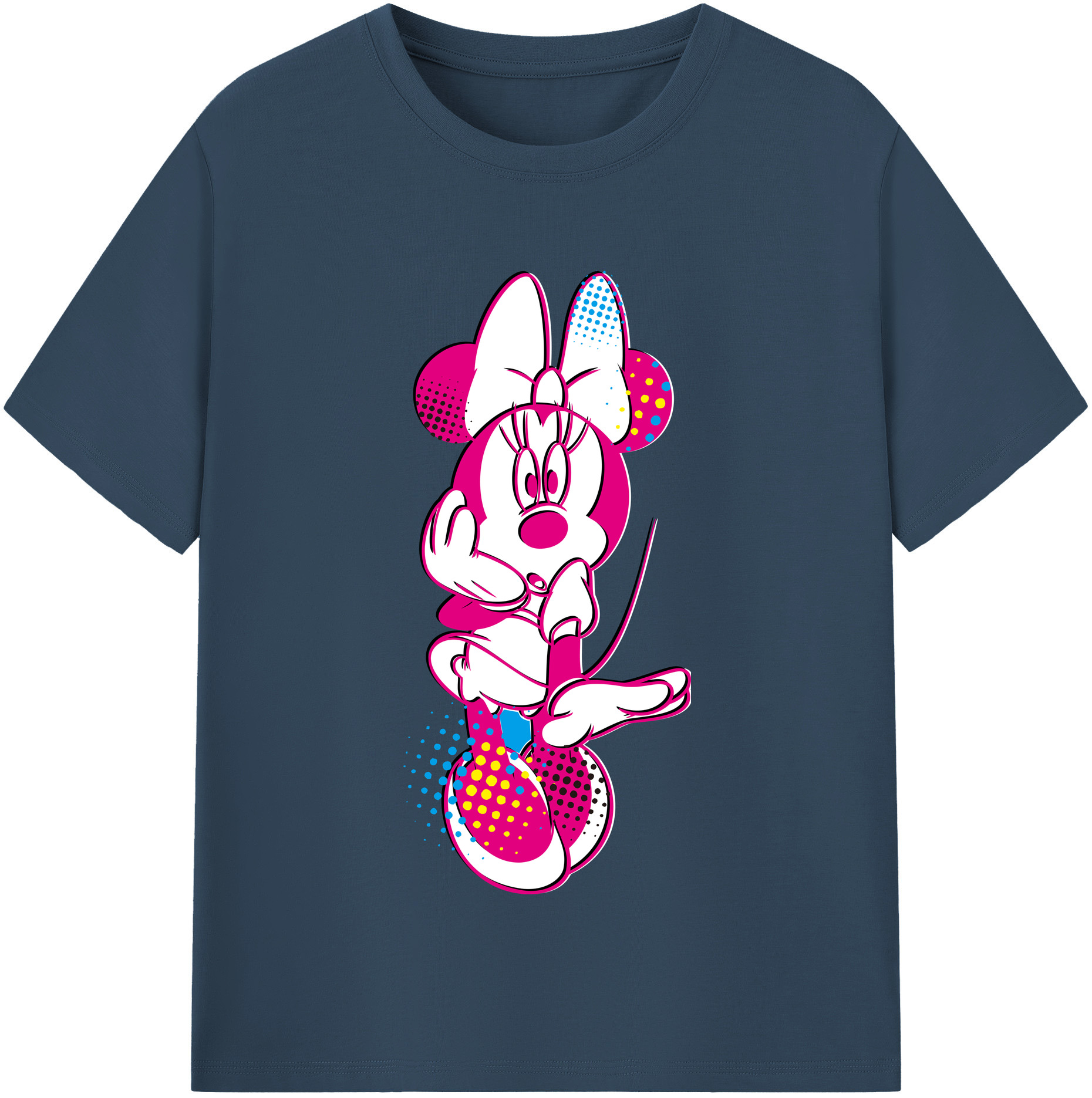 （画像用） ミッキーマウス Mickey Mouse 綿100％半袖Tシャツ（フロントプリント）