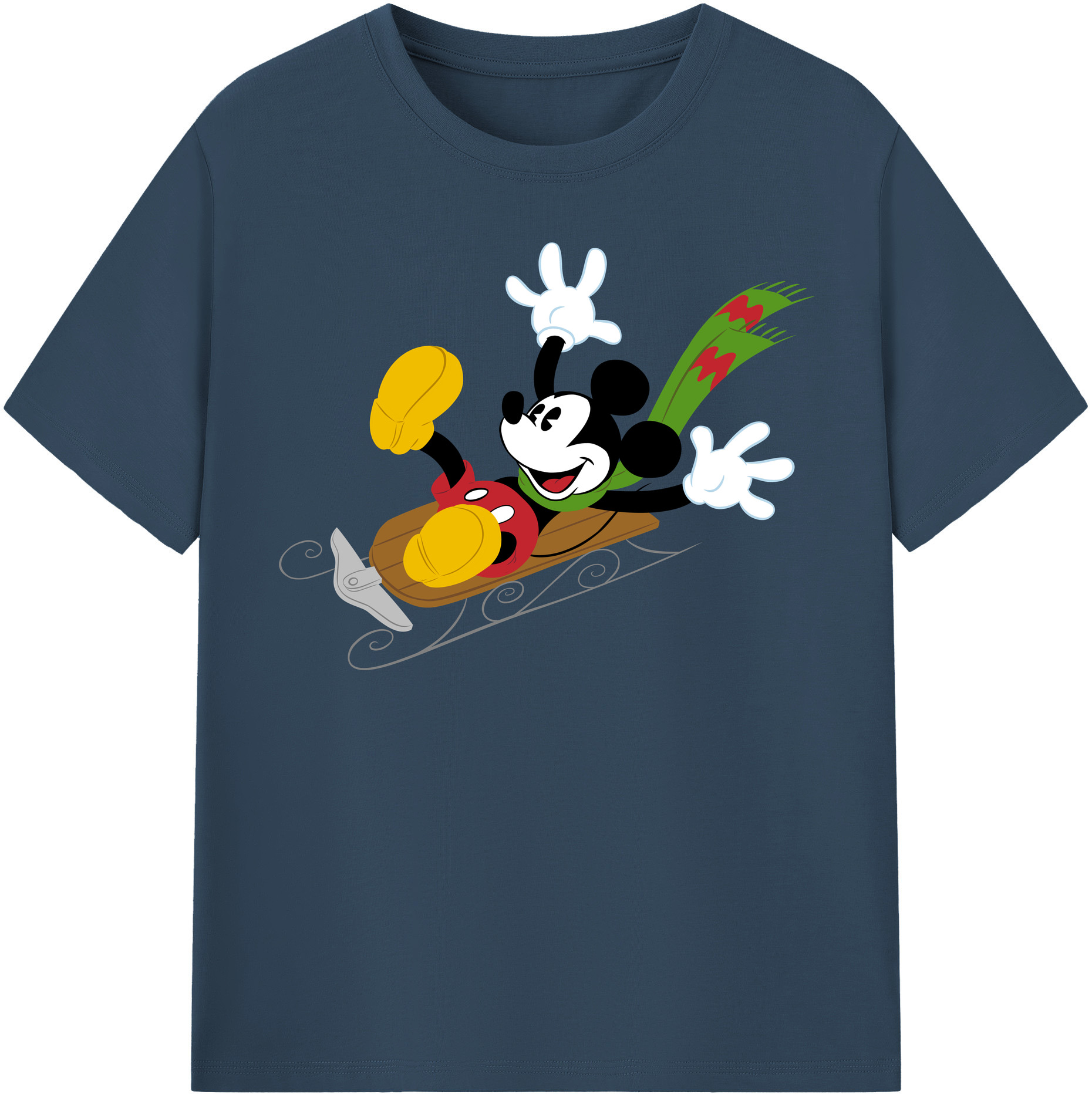 （画像用） ミッキーマウス Mickey Mouse 綿100％半袖Tシャツ（フロントプリント）