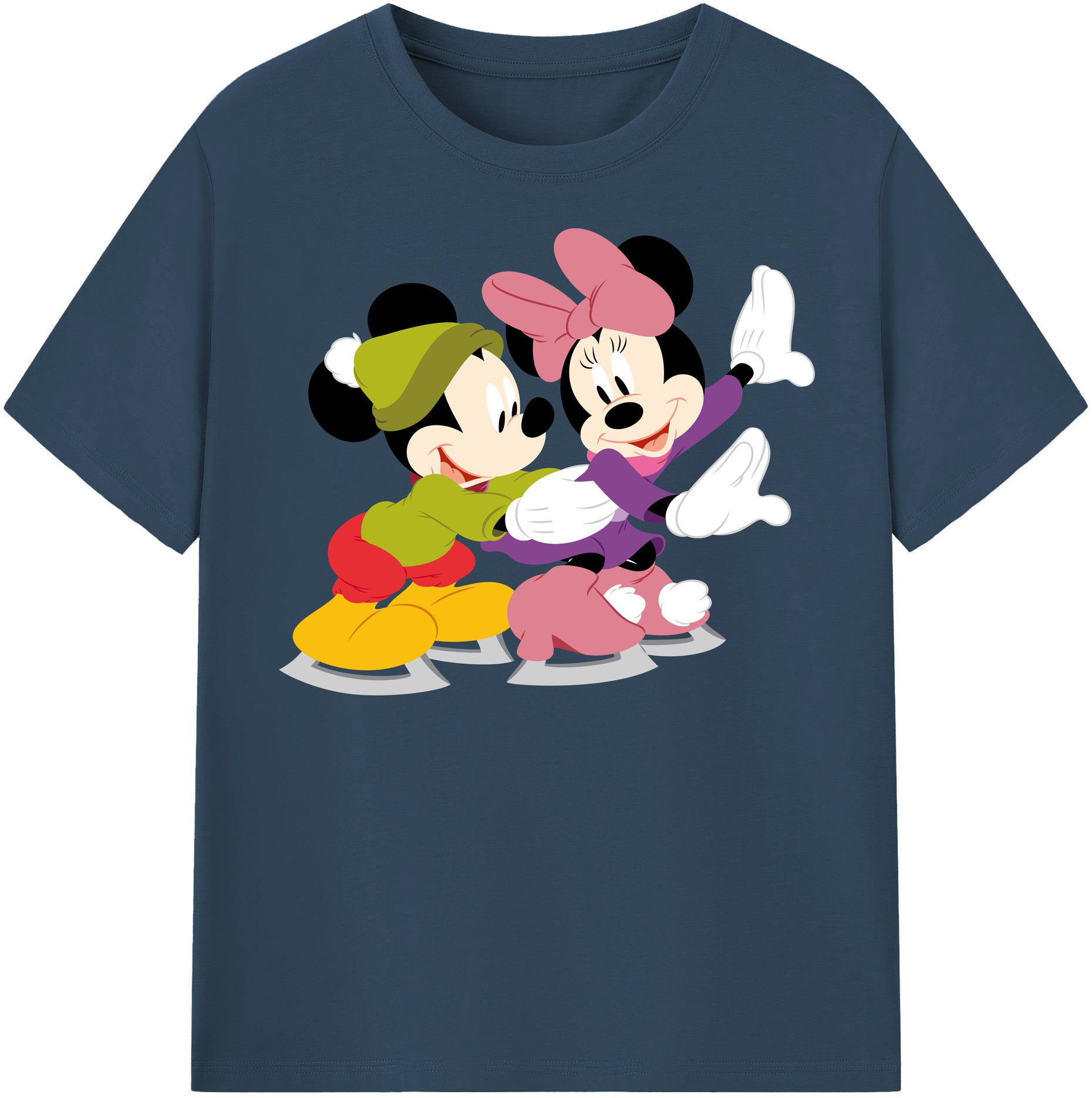 （画像用） ミッキーマウス Mickey Mouse 綿100％半袖Tシャツ（フロントプリント）