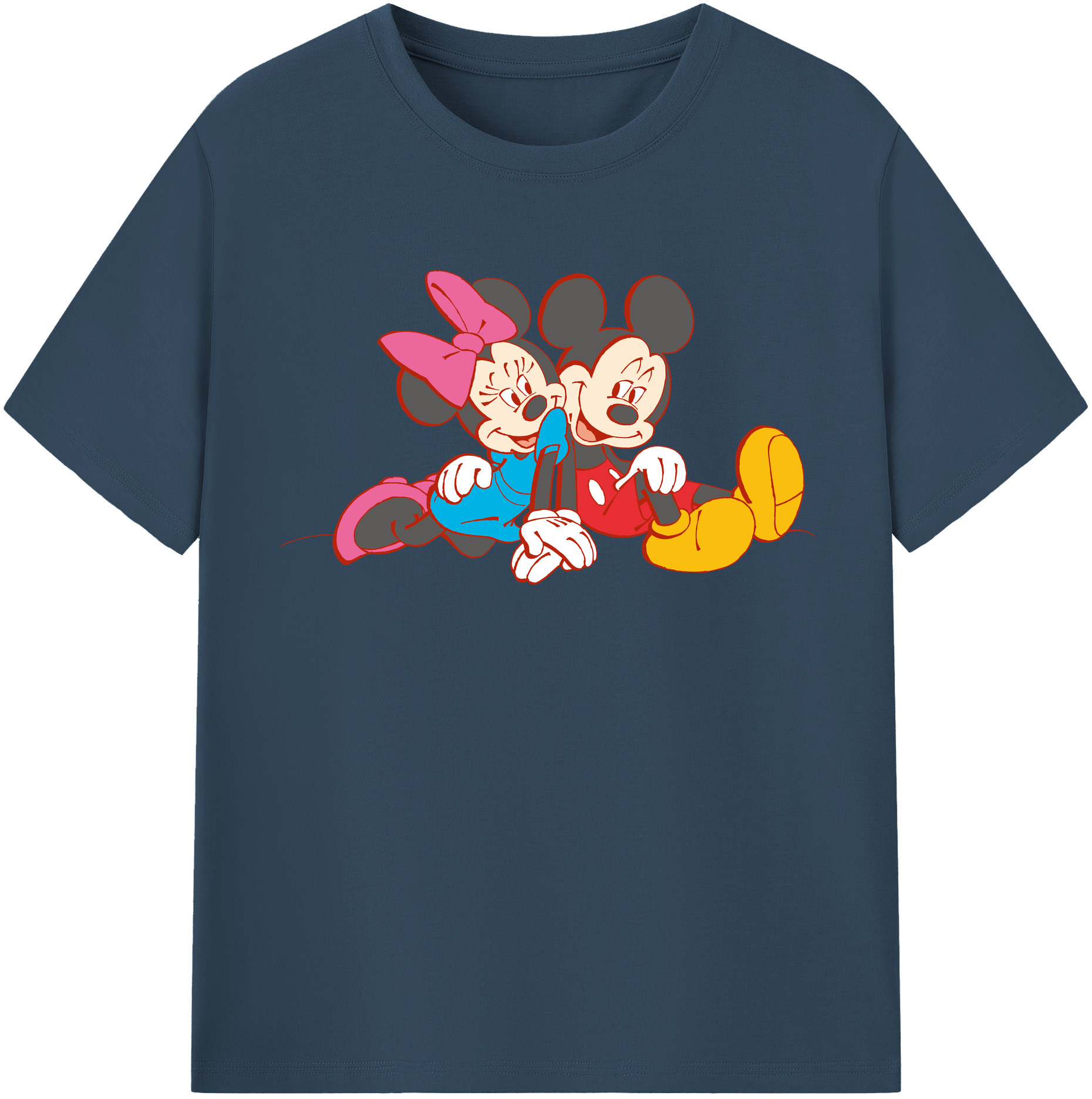 （画像用） ミッキーマウス Mickey Mouse 綿100％半袖Tシャツ（フロントプリント）